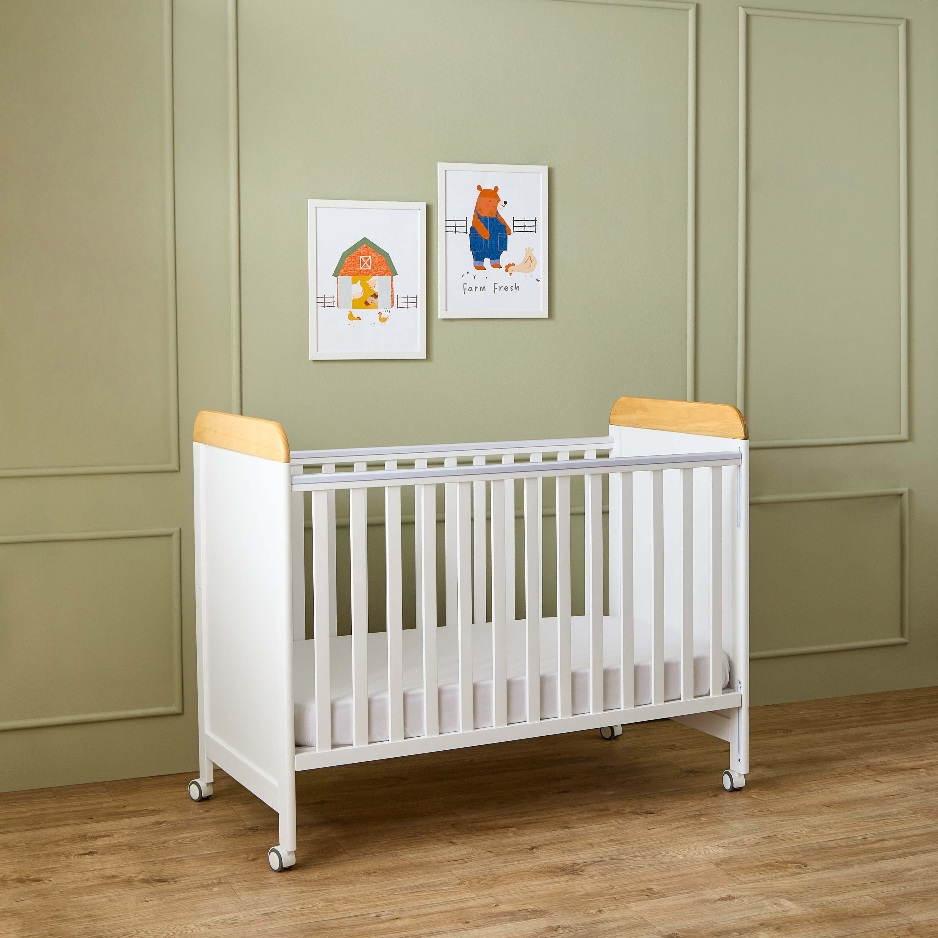 Little Bloomers May Crib with Adjustable Height (Up to 3 years)-baby-nursery-furniture-cribsandbeds-babycribs-image-2