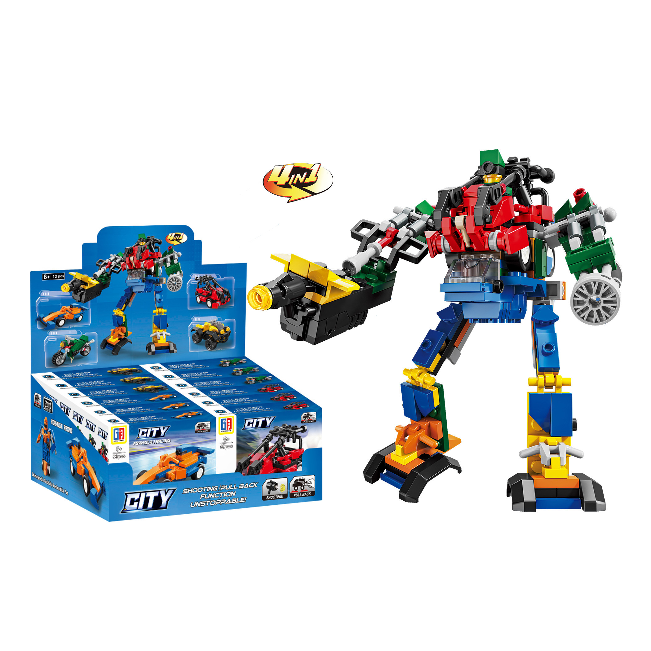 Juniors Assorted 12-Piece 4-in-1 Puzzle City Warrior Catapult Building Set-toys-buildingblocks-blocks-image-1