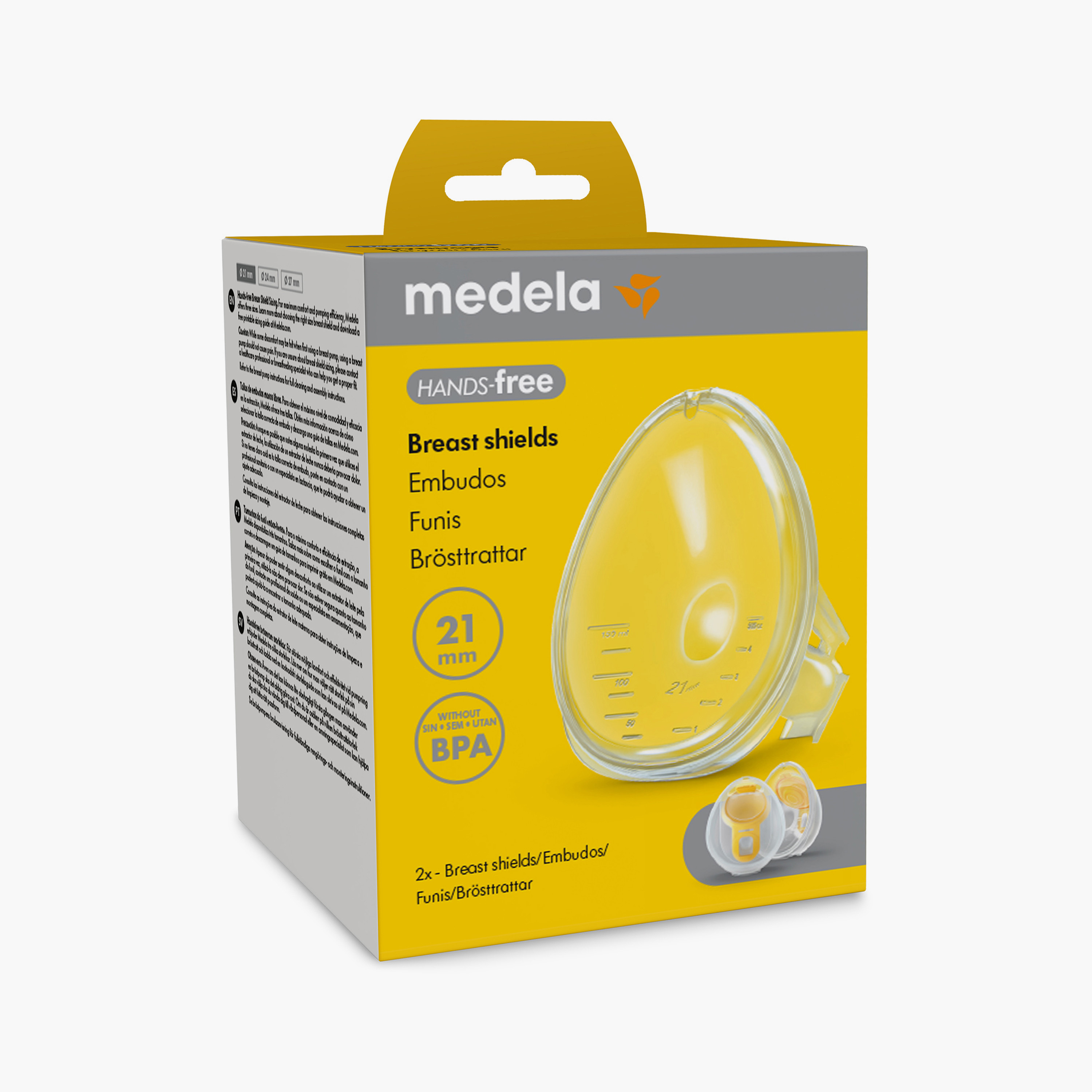 Medela 2-Piece Hands-Free Breast Shield Milk Collection Cups - 21 mm-baby-feeding-breastfeedingandcare-image-2