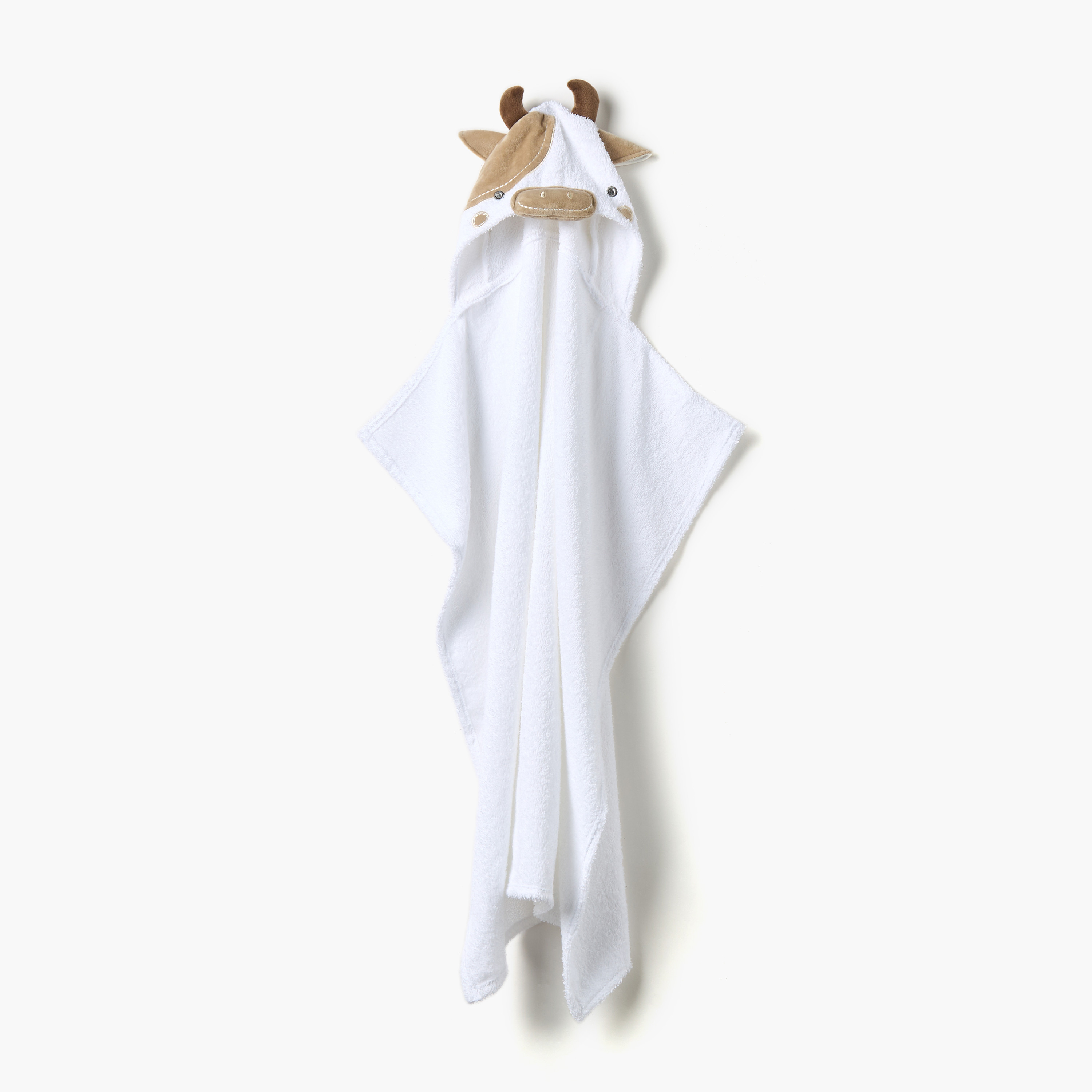 Juniors Cow Applique Hooded Towel - 76x76 cm-baby-bathandcare-towels-image-1