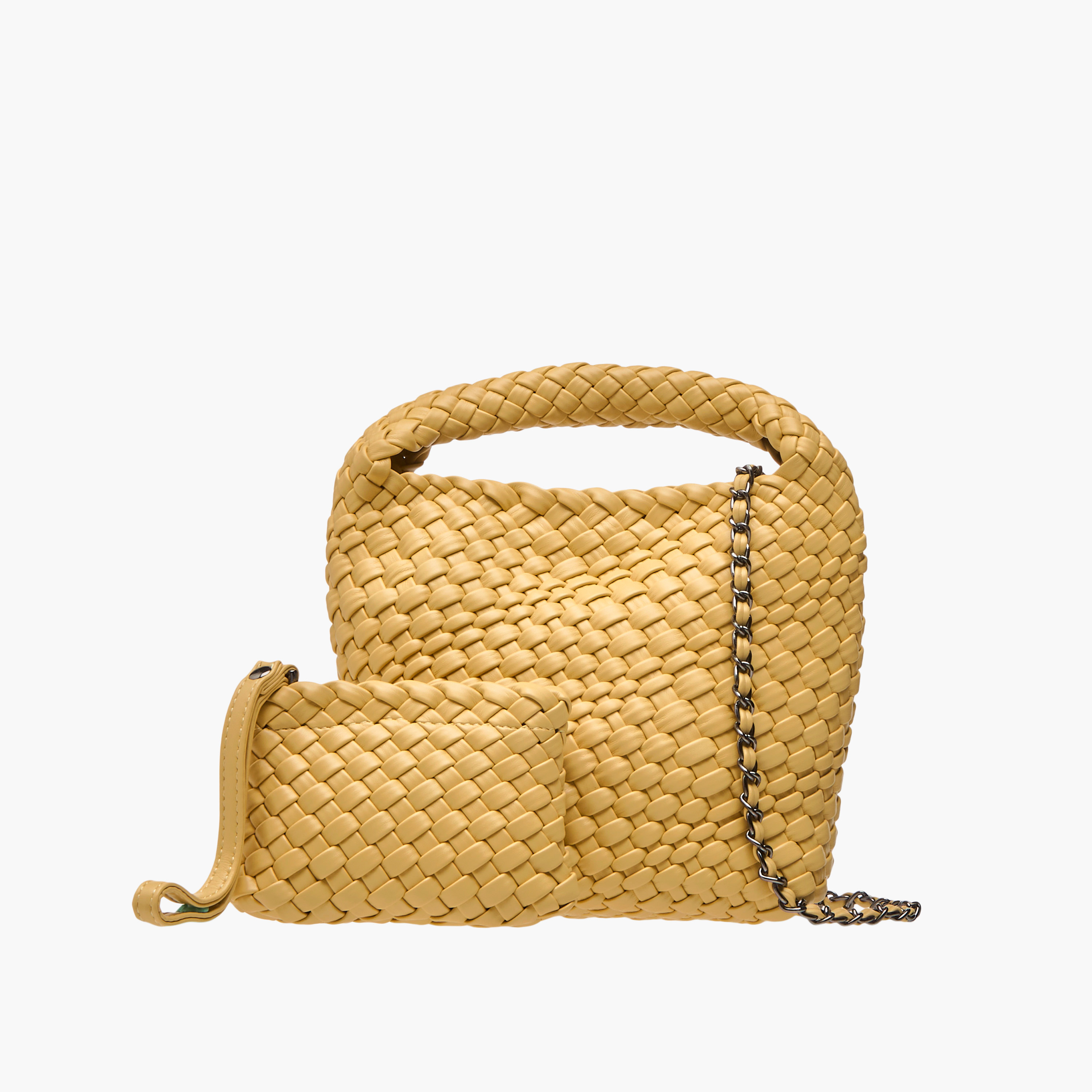 Sasha Textured Hobo Bag with Chain Strap and Pouch-women-bagsandwallets-handbags-image-1