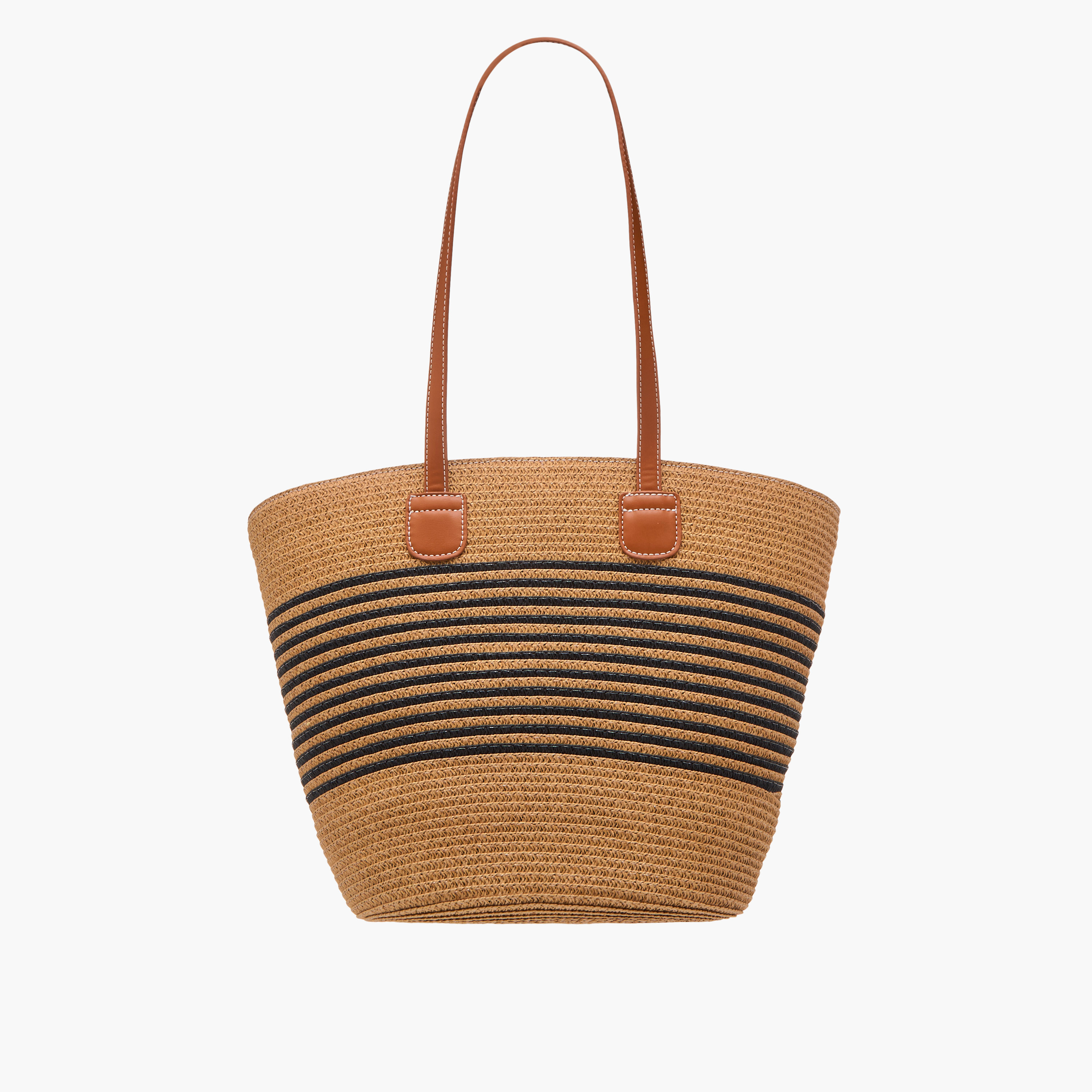 Sasha Textured Tote Bag with Double Handles-women-bagsandwallets-handbags-image-1