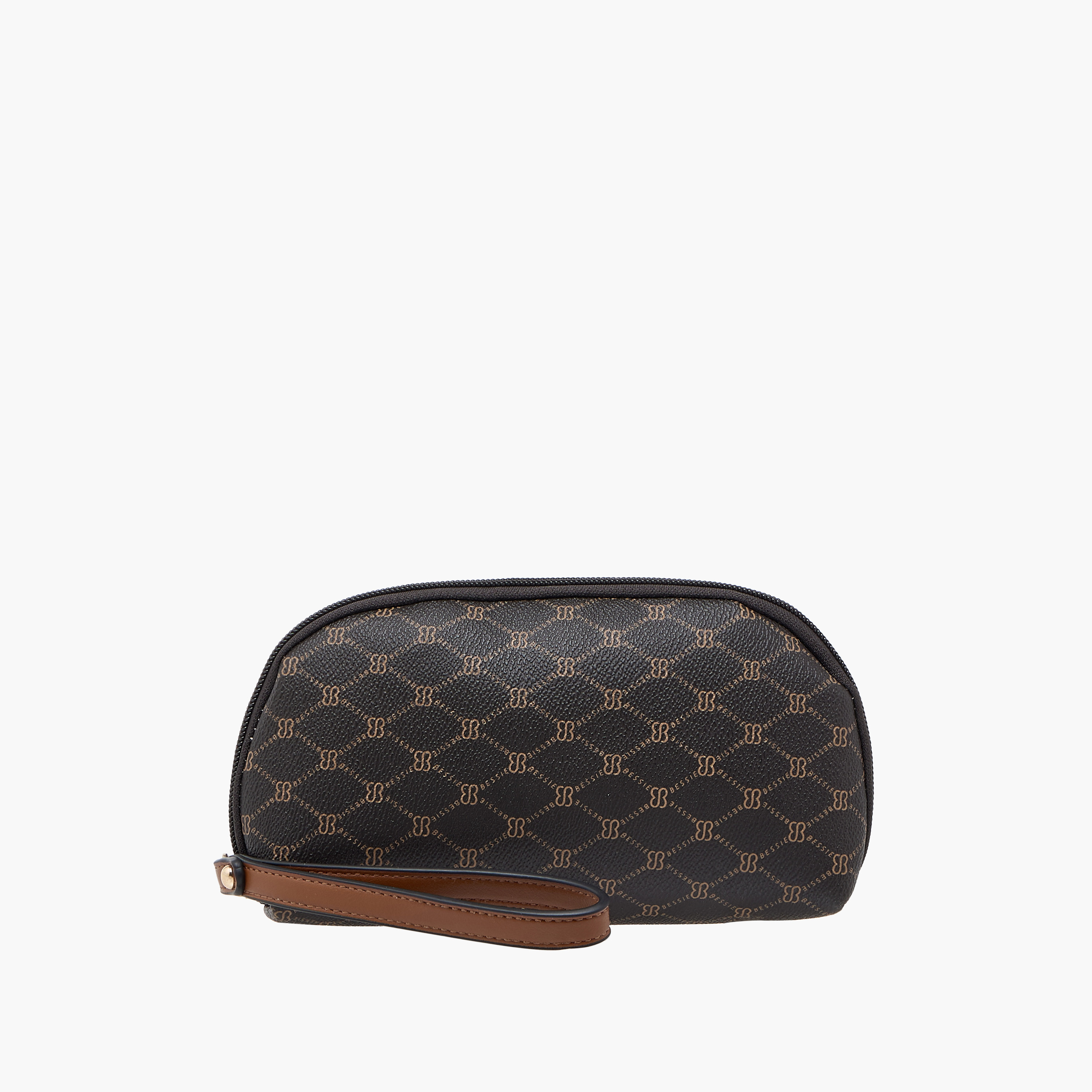 Bessie London Monogram Print Tote Bag with Double Handles and Zip Around Wallet-women-bagsandwallets-handbags-image-5