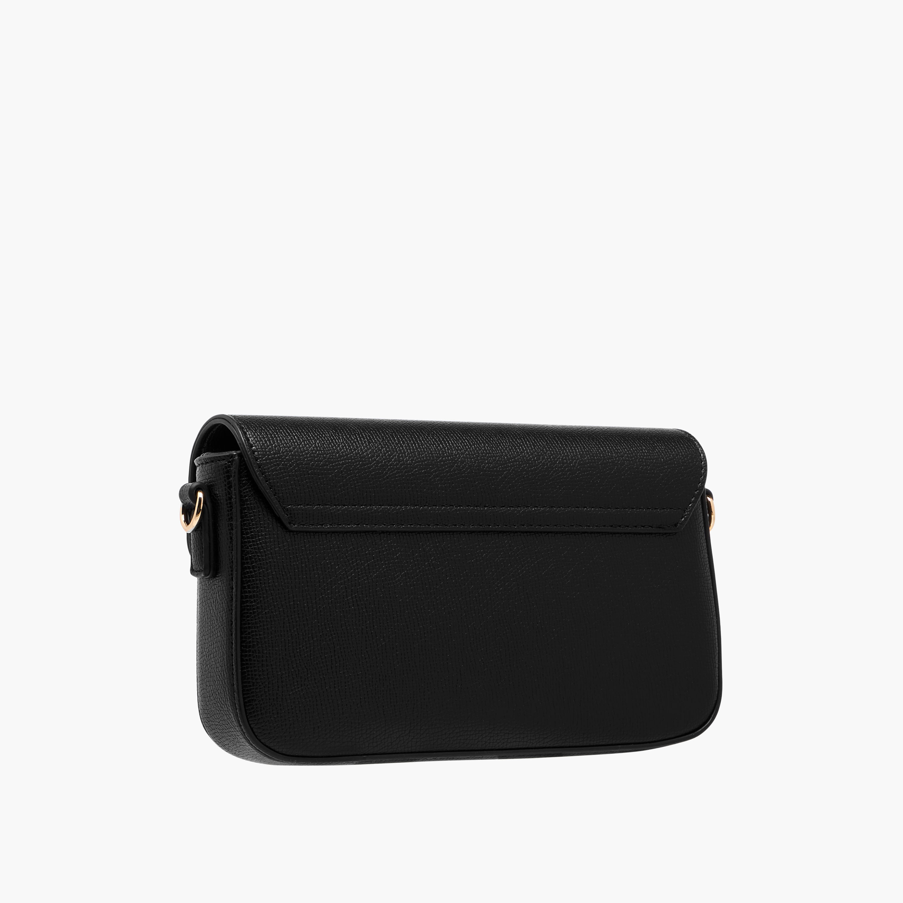 شنطة كروس بودي بارزة الملمس بحزام سلسلة قابل للفصل وطية إغلاق من سيليست-women-bagsandwallets-handbags-image-5