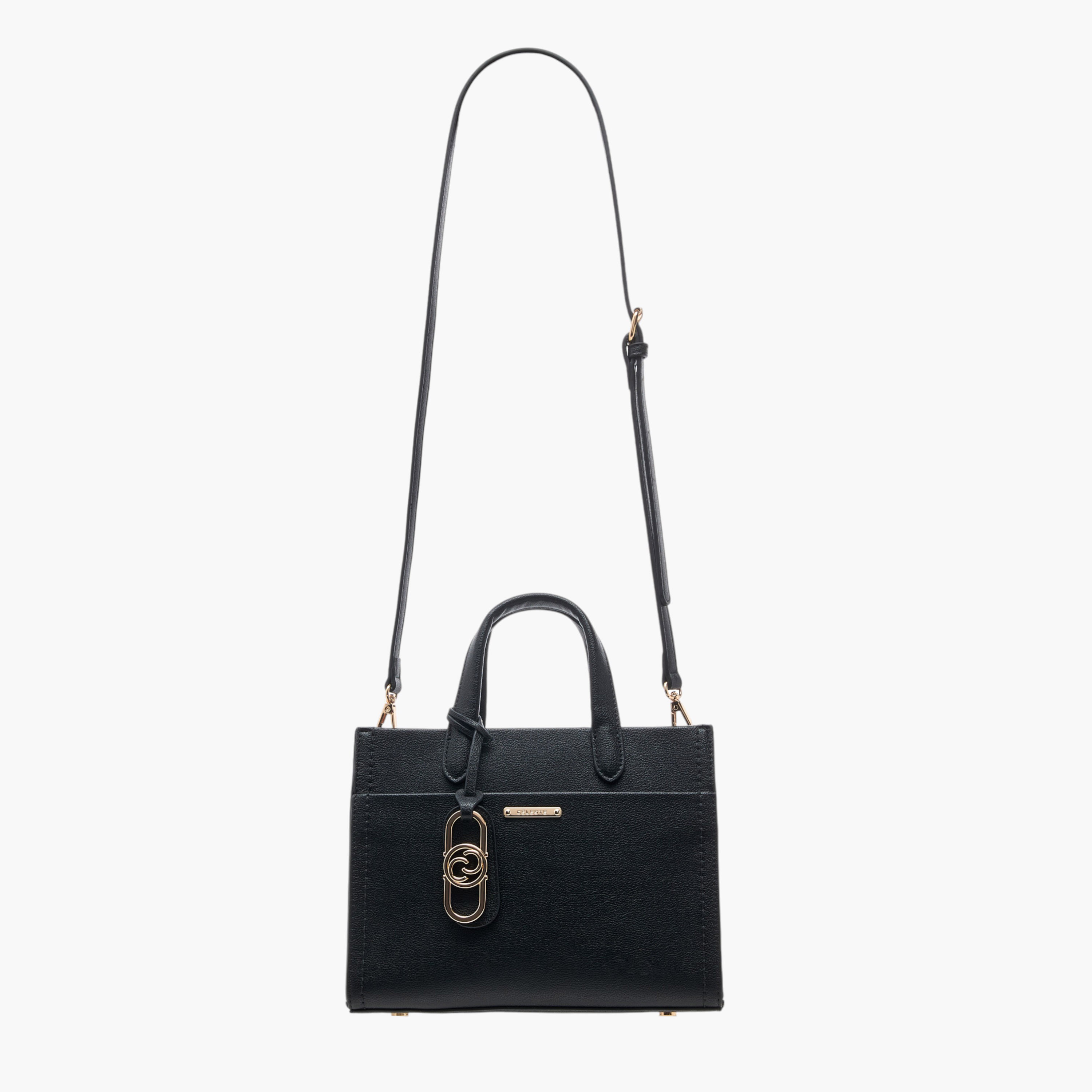 Celeste Textured Tote Bag with Double Handles and Detachable Strap-women-bagsandwallets-handbags-image-2