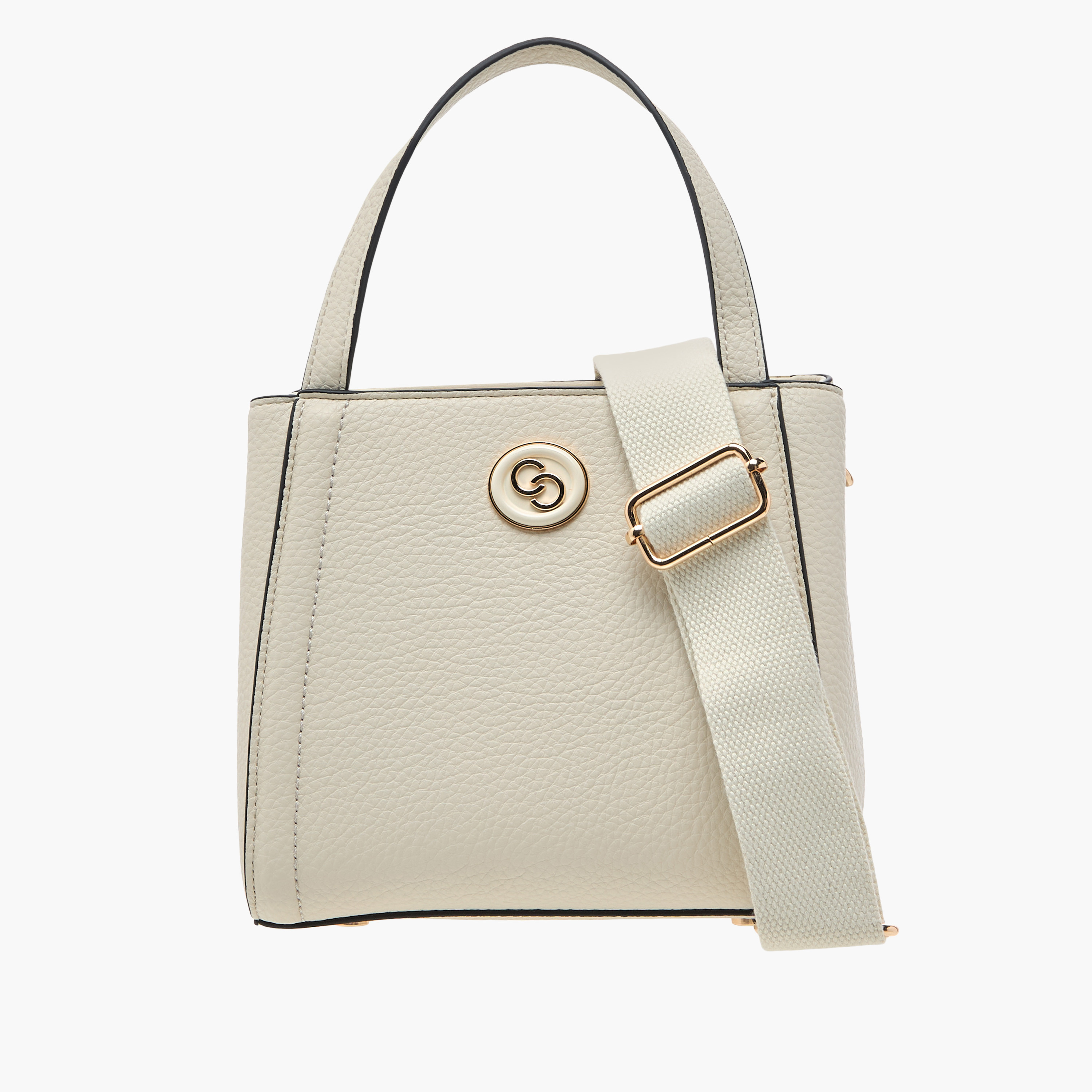 Celeste Textured Tote Bag with Zip Closure and Detachable Strap-women-bagsandwallets-handbags-image-1