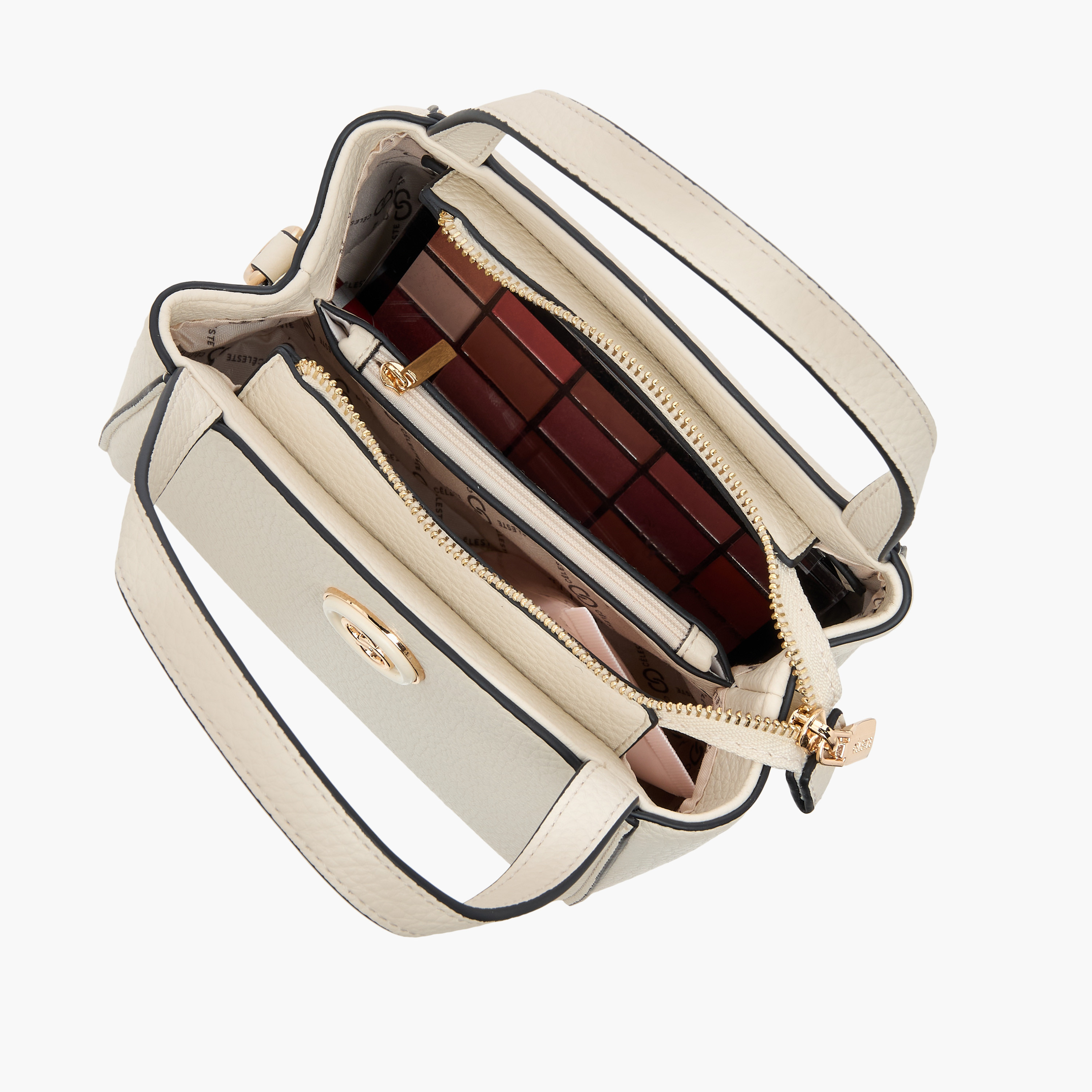 Celeste Textured Tote Bag with Zip Closure and Detachable Strap-women-bagsandwallets-handbags-image-7