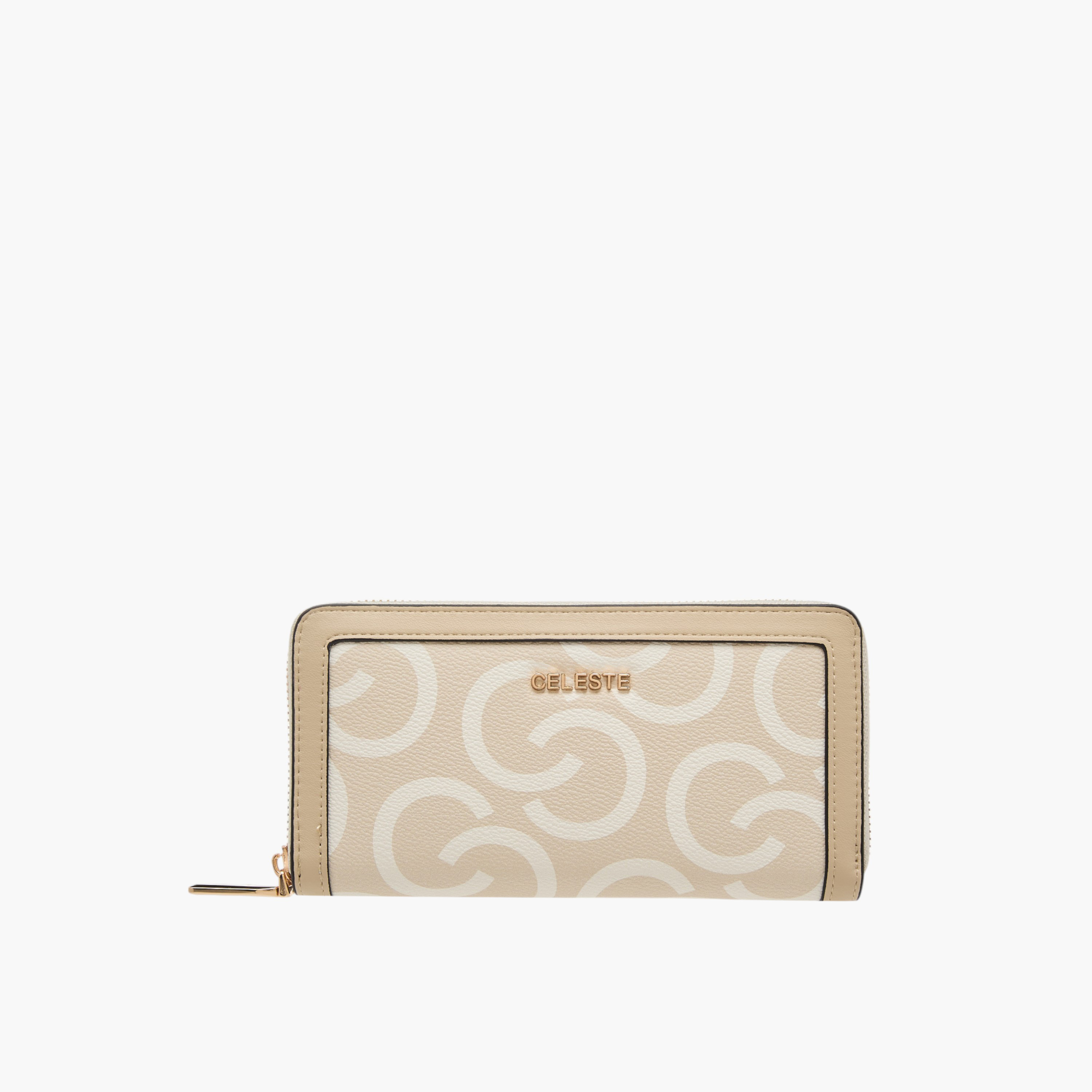 محفظة بطبعات مونوجرام مع سحاب إغلاق من سيلست-women-bagsandwallets-wallets-image-1