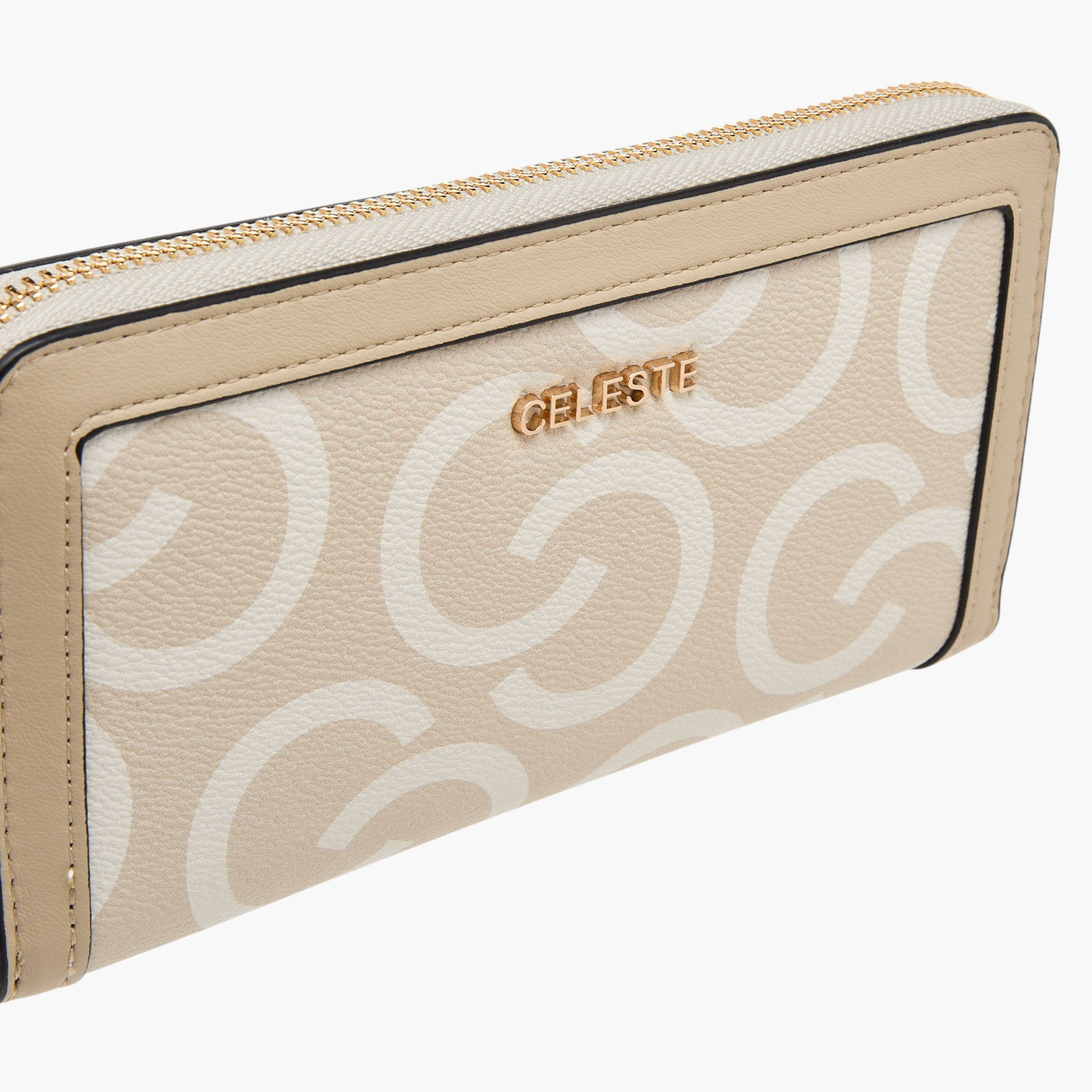 محفظة بطبعات مونوجرام مع سحاب إغلاق من سيلست-women-bagsandwallets-wallets-image-2
