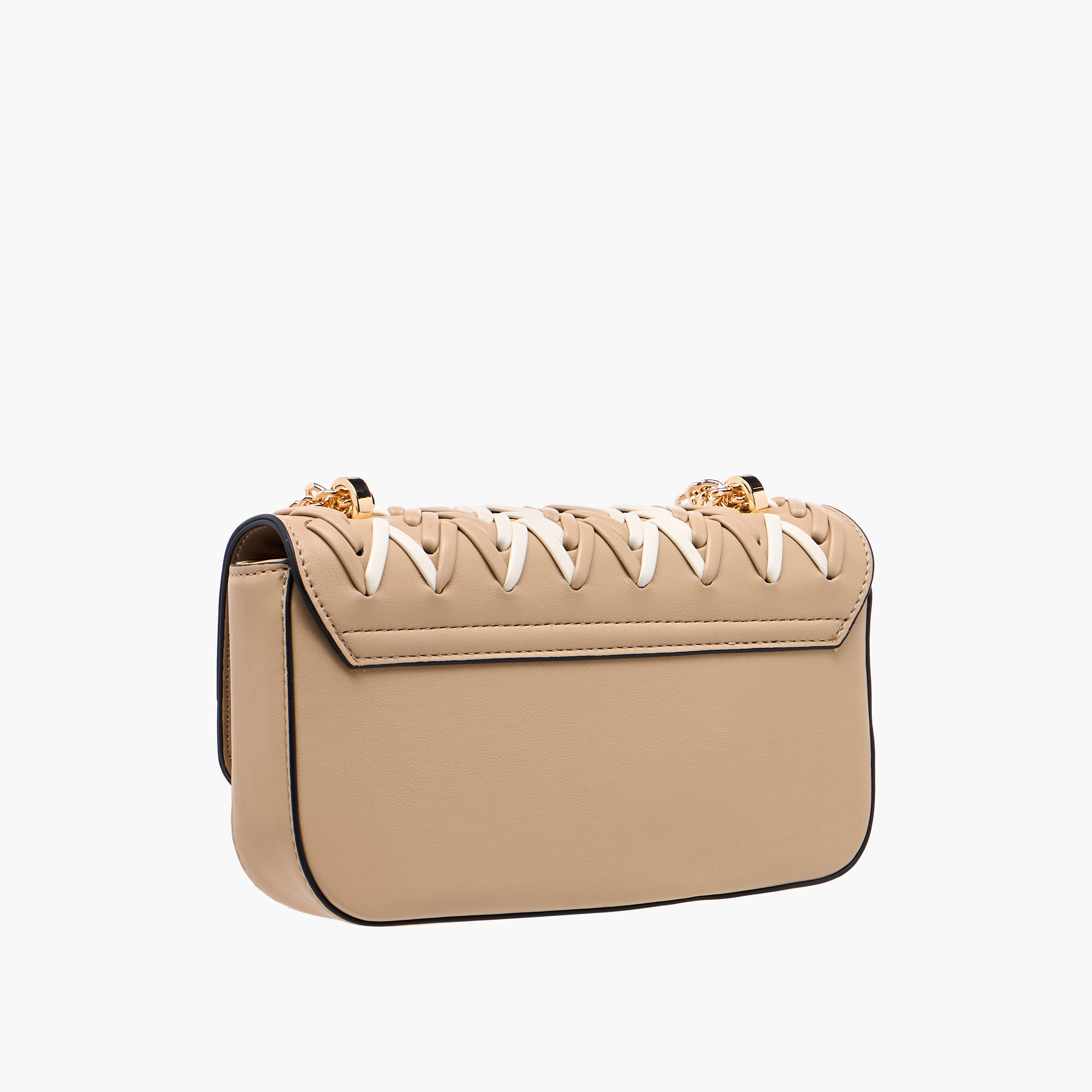 Celeste Textured Crossbody Bag with Flap Closure and Chain Strap-women-bagsandwallets-handbags-image-4