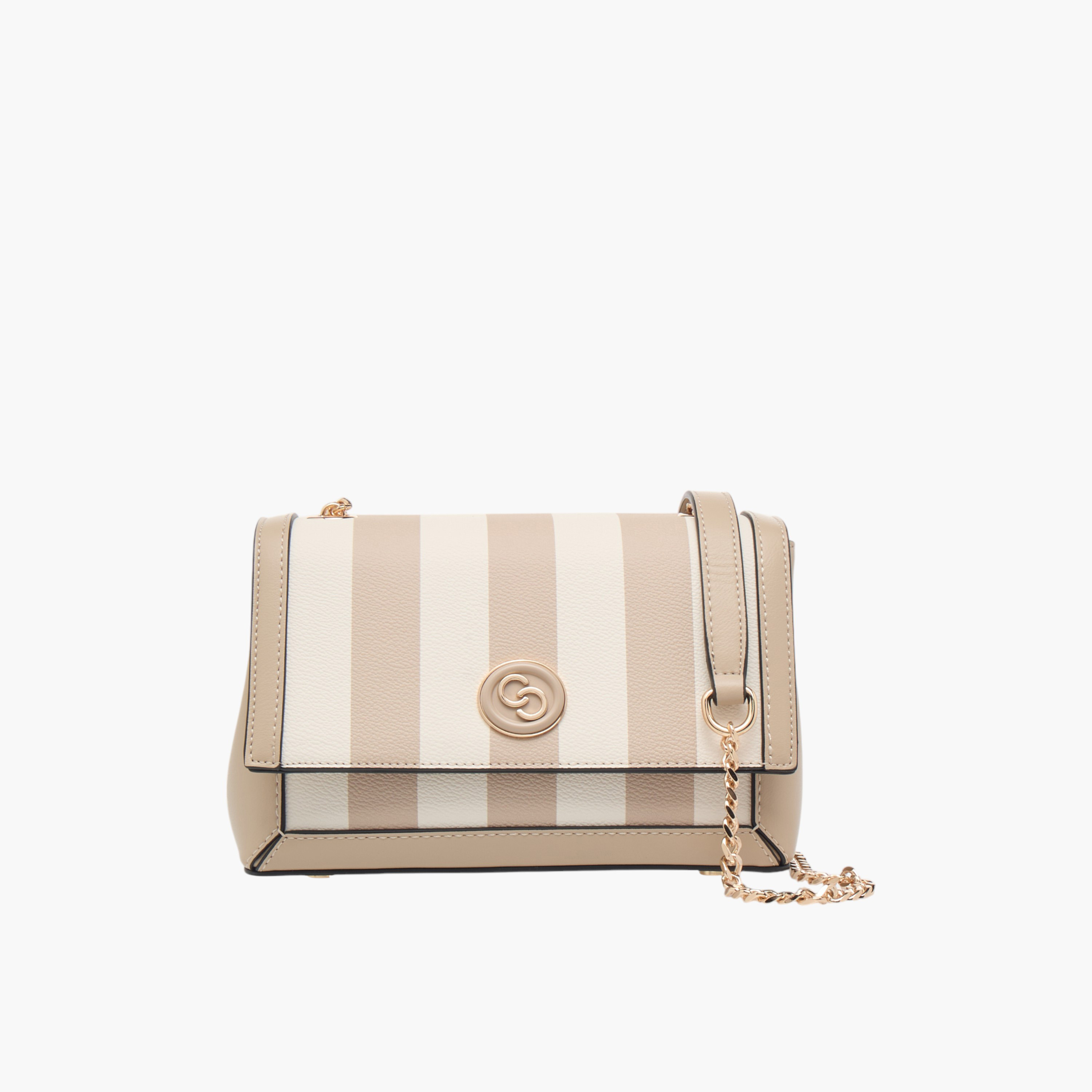 Celeste Striped Crossbody Bag with Chain Strap-women-bagsandwallets-handbags-image-1