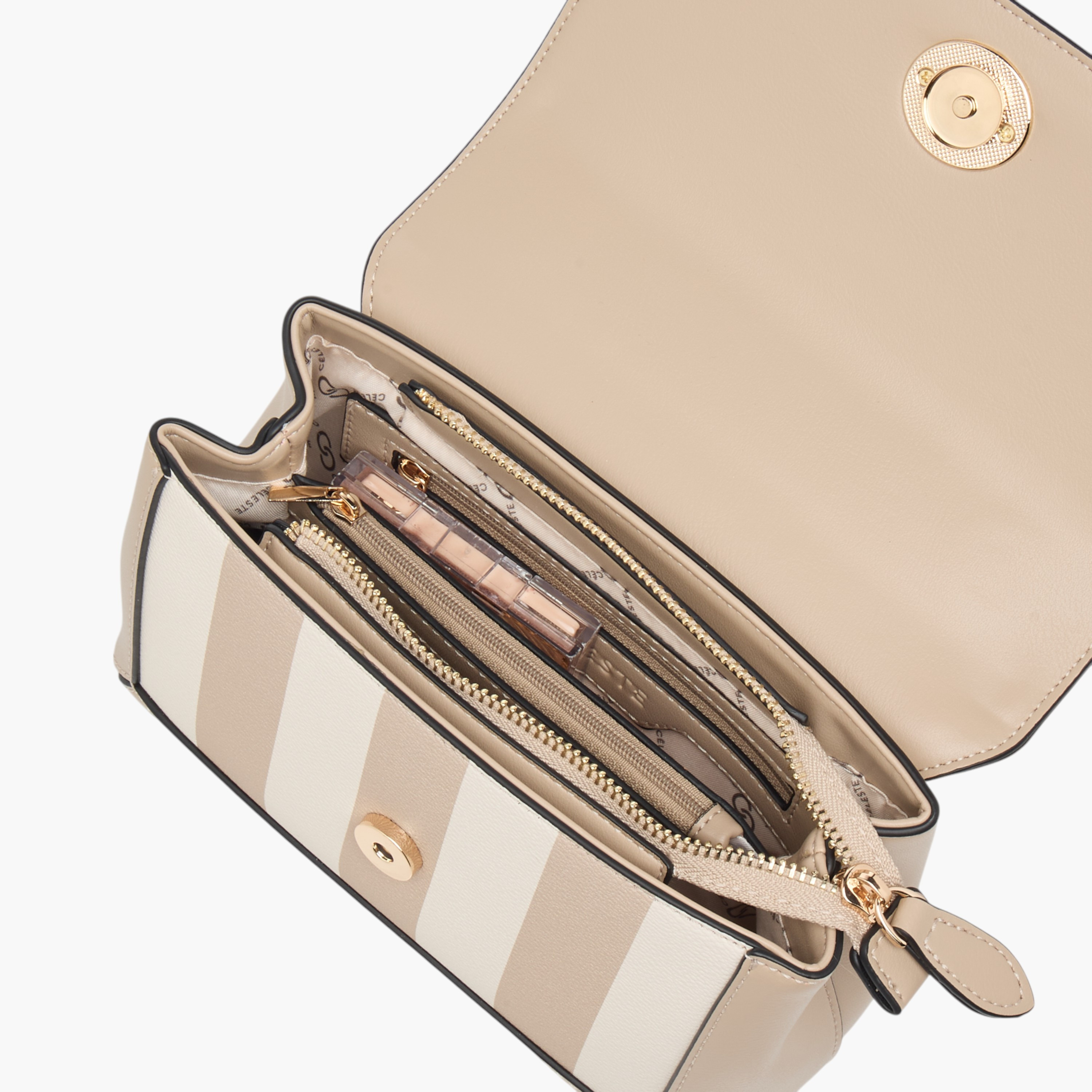 Celeste Striped Crossbody Bag with Chain Strap-women-bagsandwallets-handbags-image-8