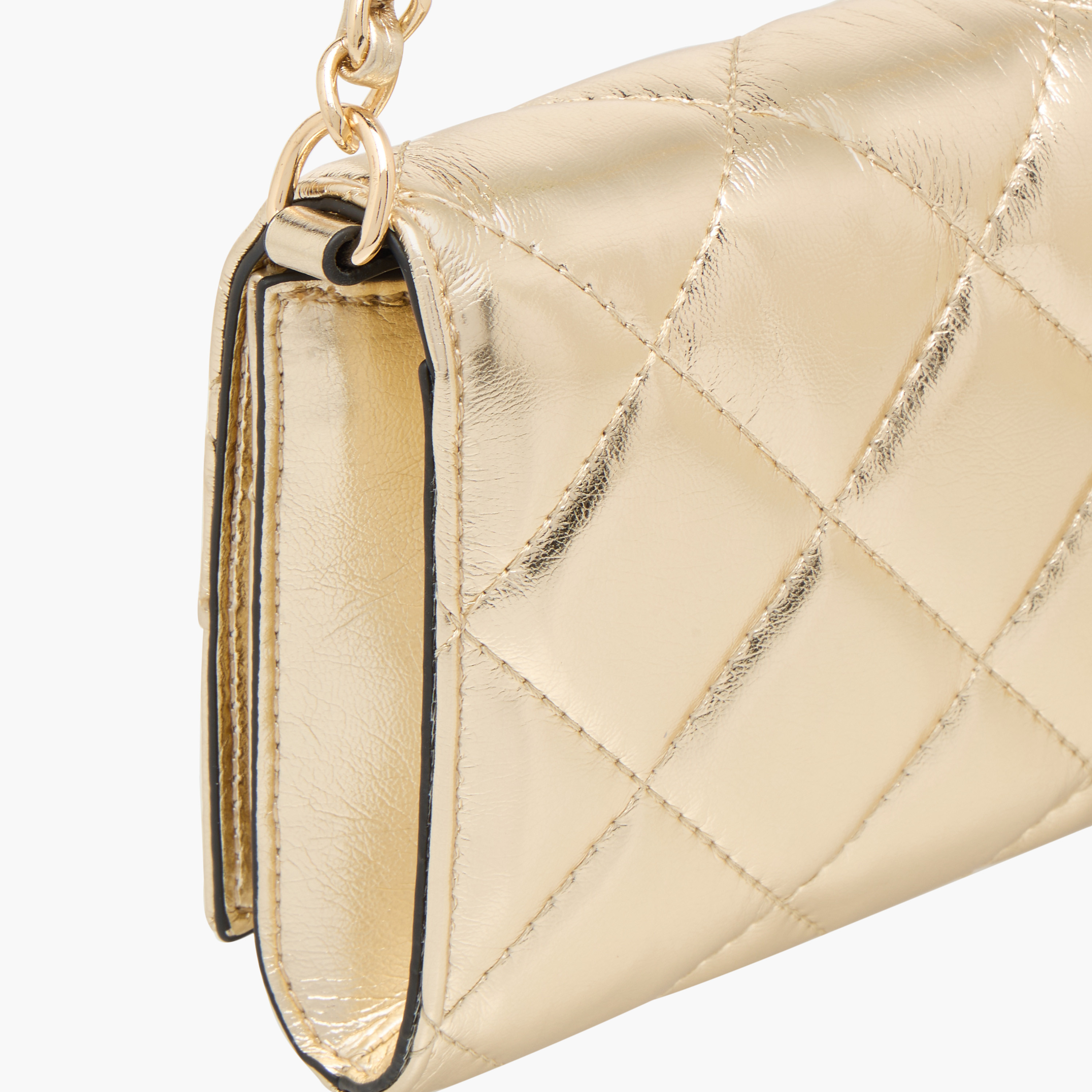 Celeste Quilted Crossbody Bag with Flap Closure and Chain Strap-women-bagsandwallets-handbags-image-5