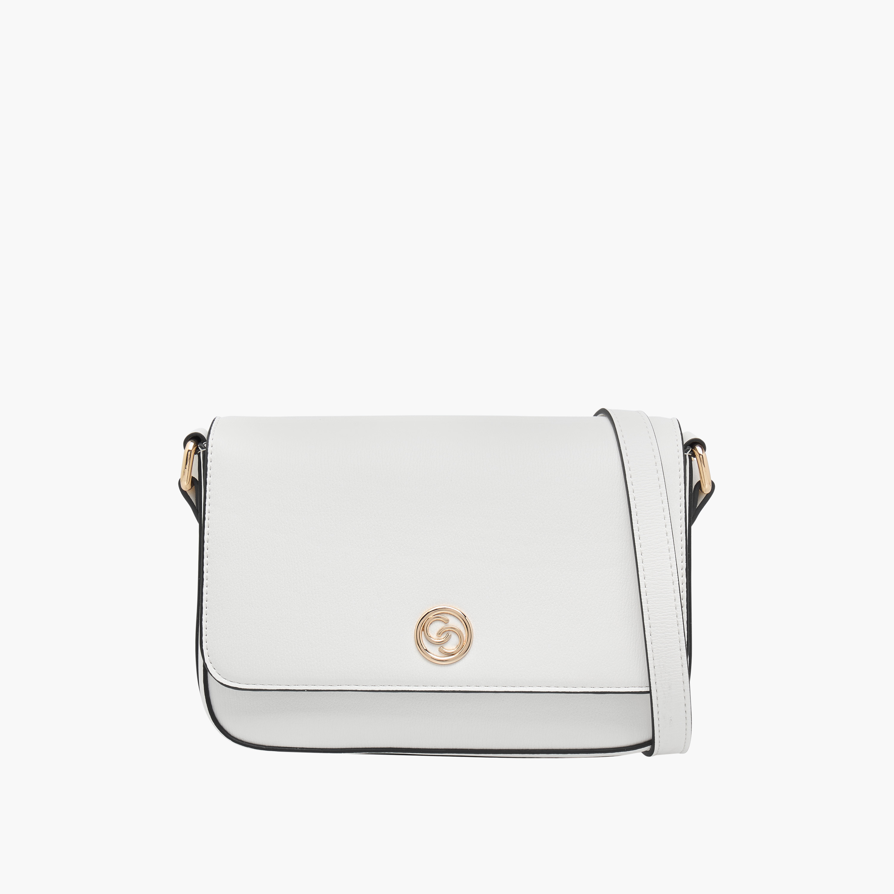 شنطة كروس بودي سادة بطية إغلاق وحزام قابل للتعديل من سيليست-women-bagsandwallets-handbags-image-1
