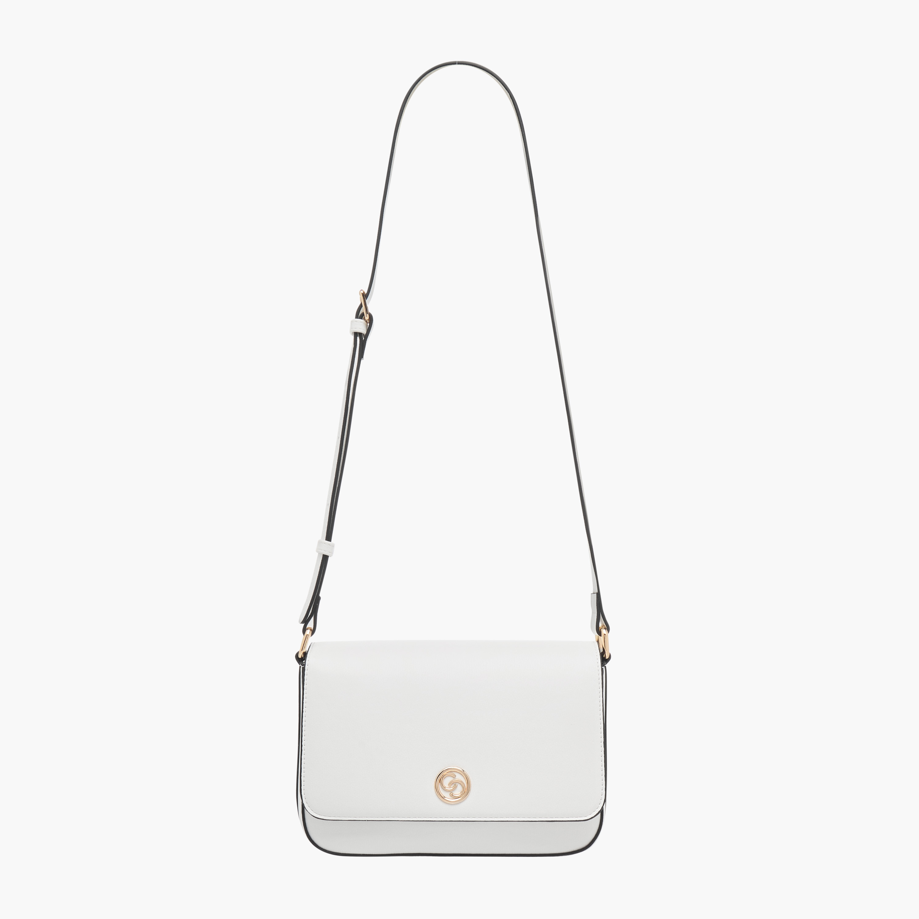 شنطة كروس بودي سادة بطية إغلاق وحزام قابل للتعديل من سيليست-women-bagsandwallets-handbags-image-2