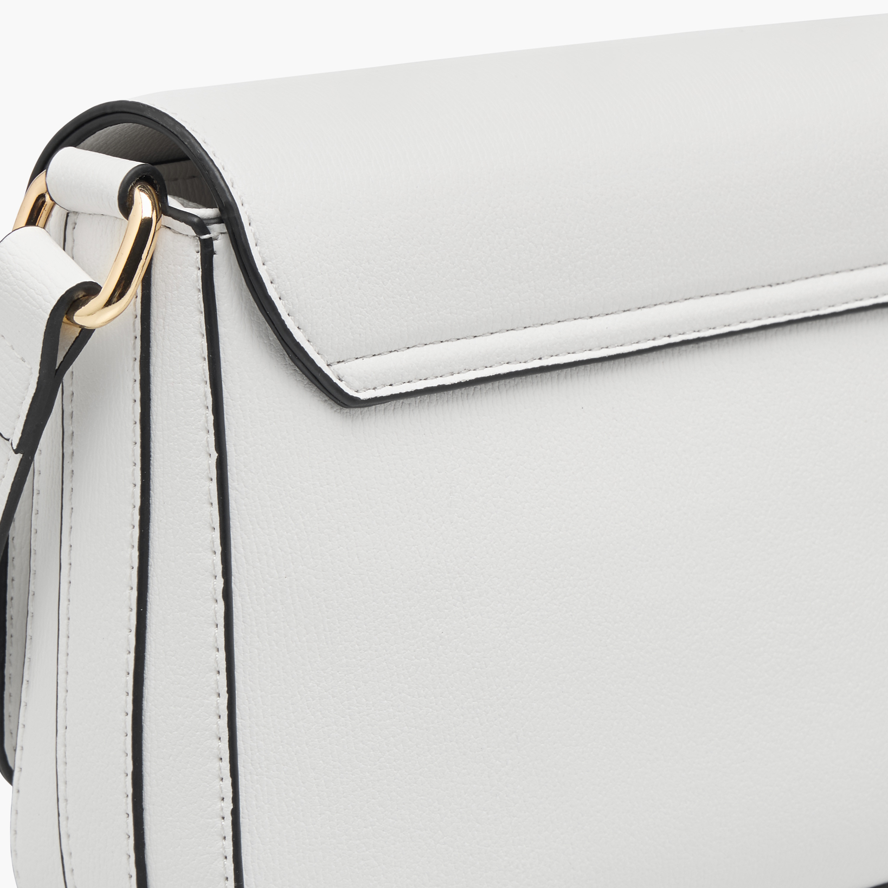 شنطة كروس بودي سادة بطية إغلاق وحزام قابل للتعديل من سيليست-women-bagsandwallets-handbags-image-5
