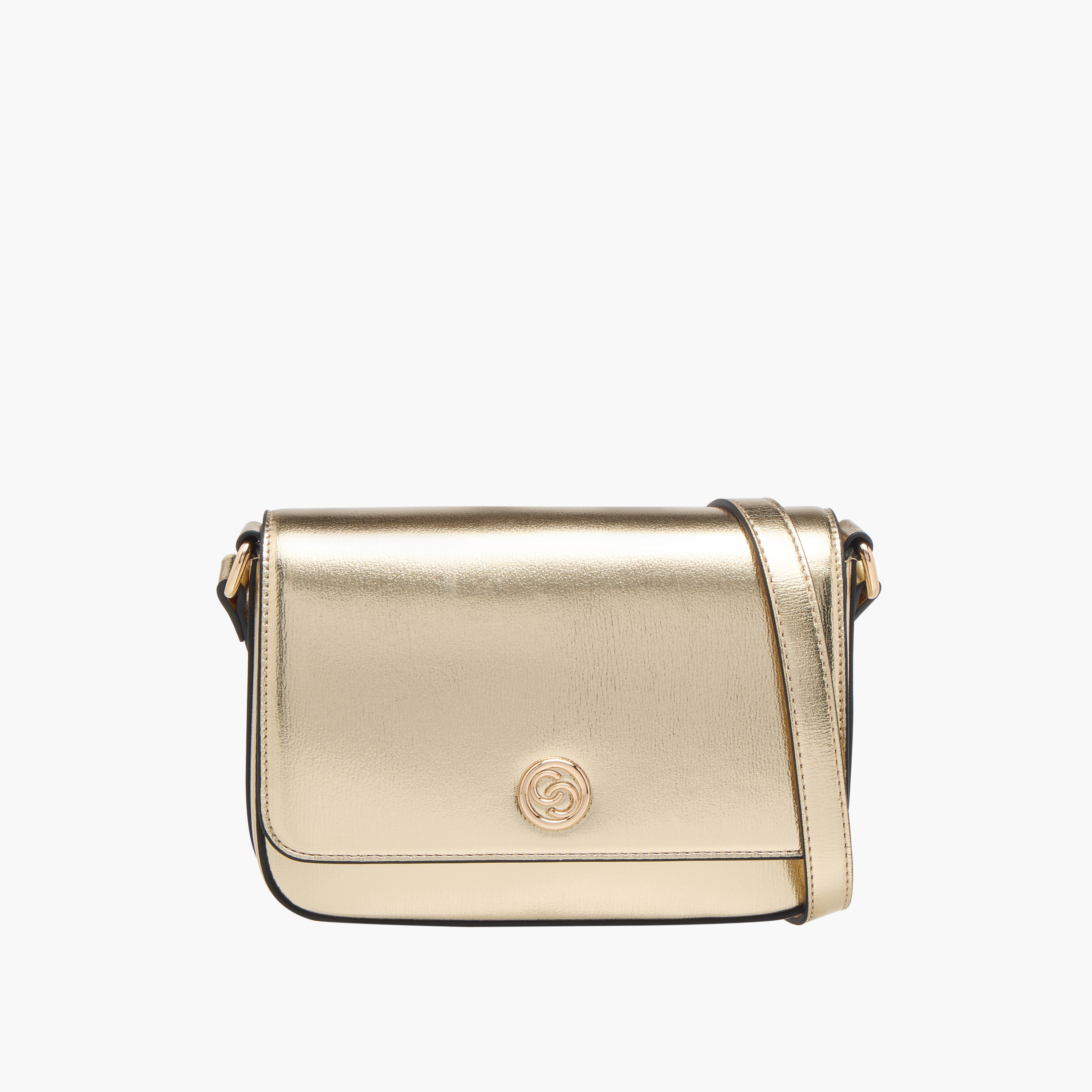 شنطة كروس بودي ميتاليك بطية إغلاق وحزام قابل للتعديل من سيليست-women-bagsandwallets-handbags-image-1