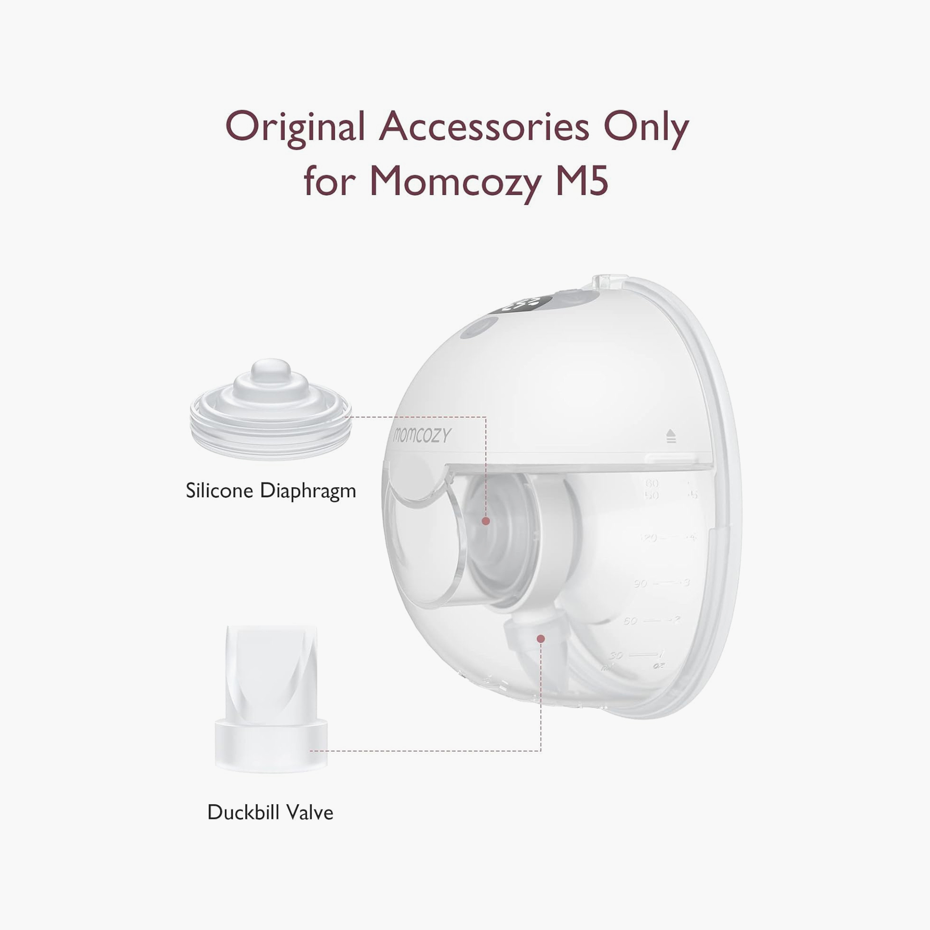 Momcozy 2-Piece M5 Duckbill Valves & Silicone Diaphragm Flange Insert-baby-feeding-breastfeedingandcare-image-2