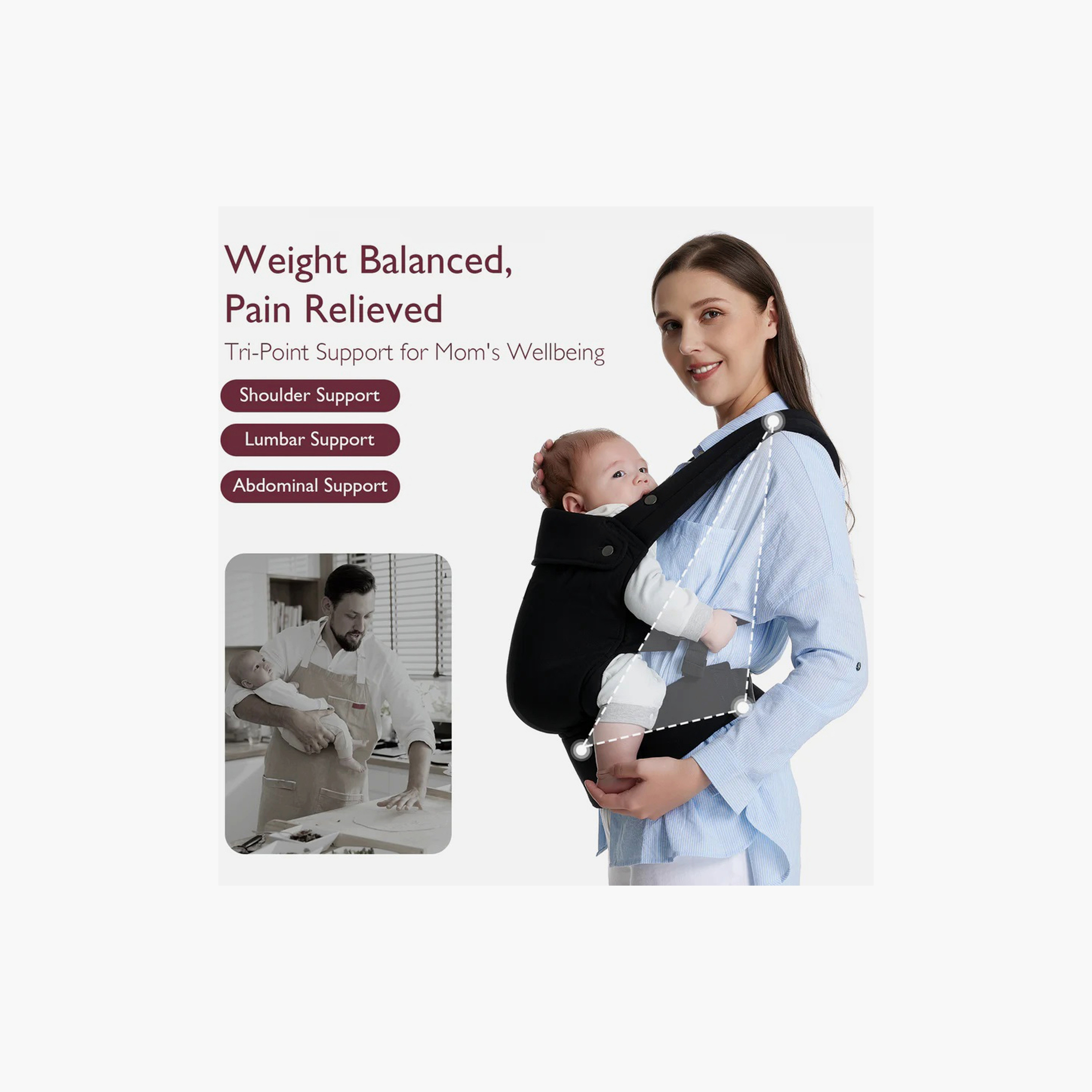 حاملة الأطفال 3 في 1 بدون استخدام اليدين من مومكوزي-baby-gear-babycarriers-image-5