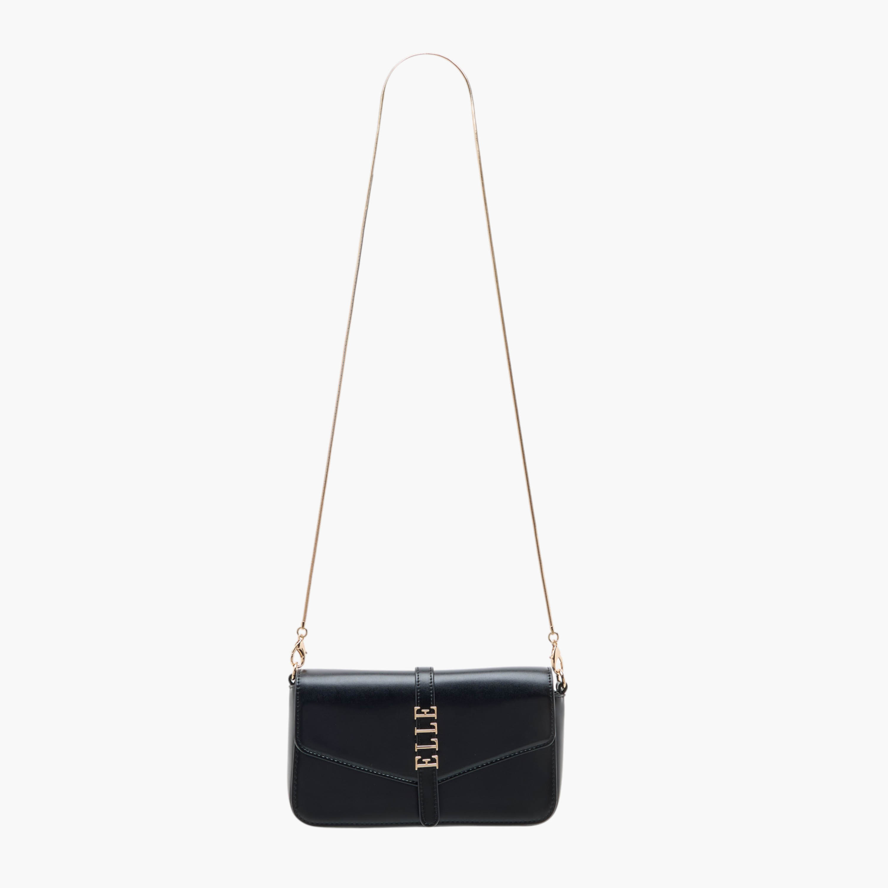 Elle Logo Accent Crossbody Bag with Chain Strap and Button Closure-women-bagsandwallets-handbags-image-3