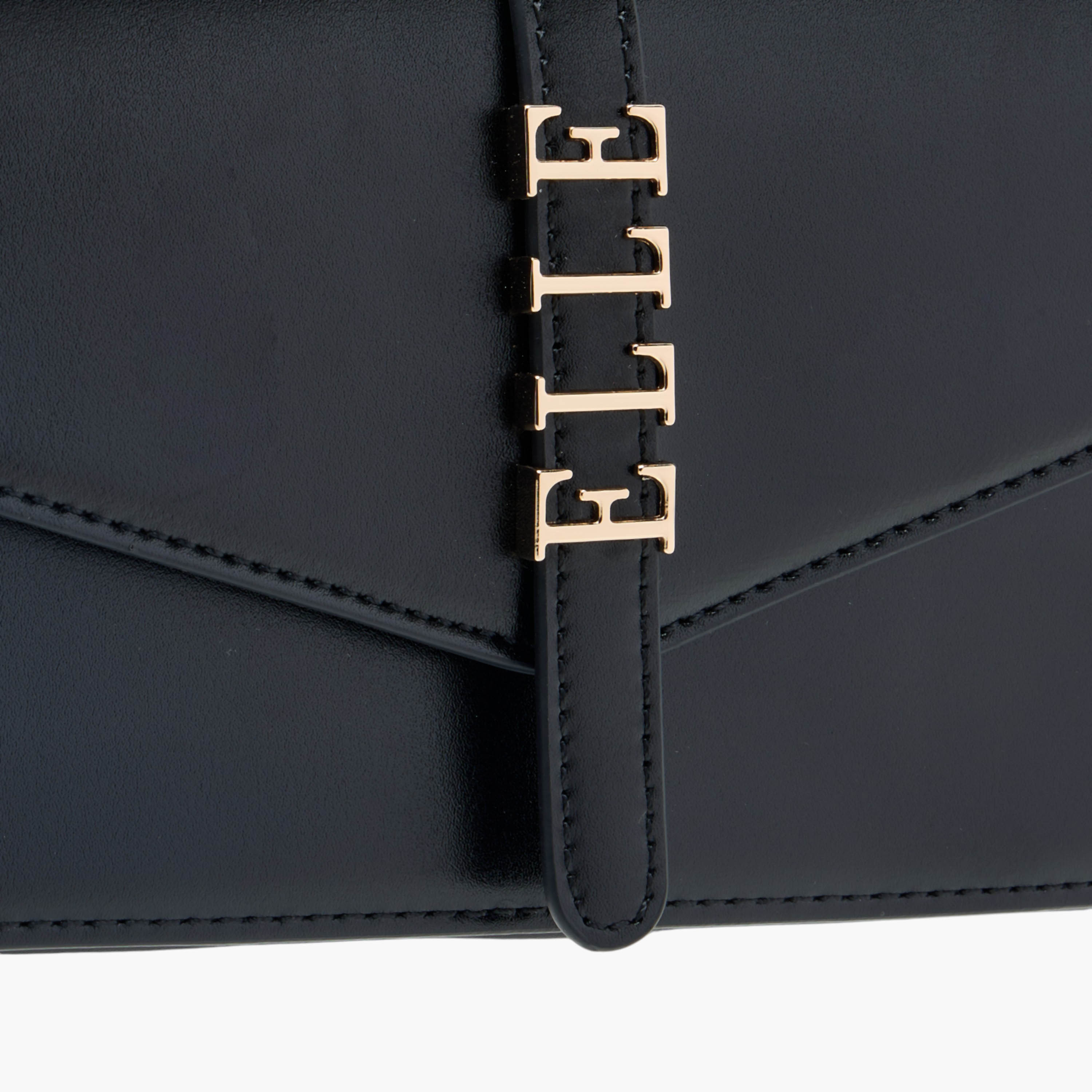 Elle Logo Accent Crossbody Bag with Chain Strap and Button Closure-women-bagsandwallets-handbags-image-5