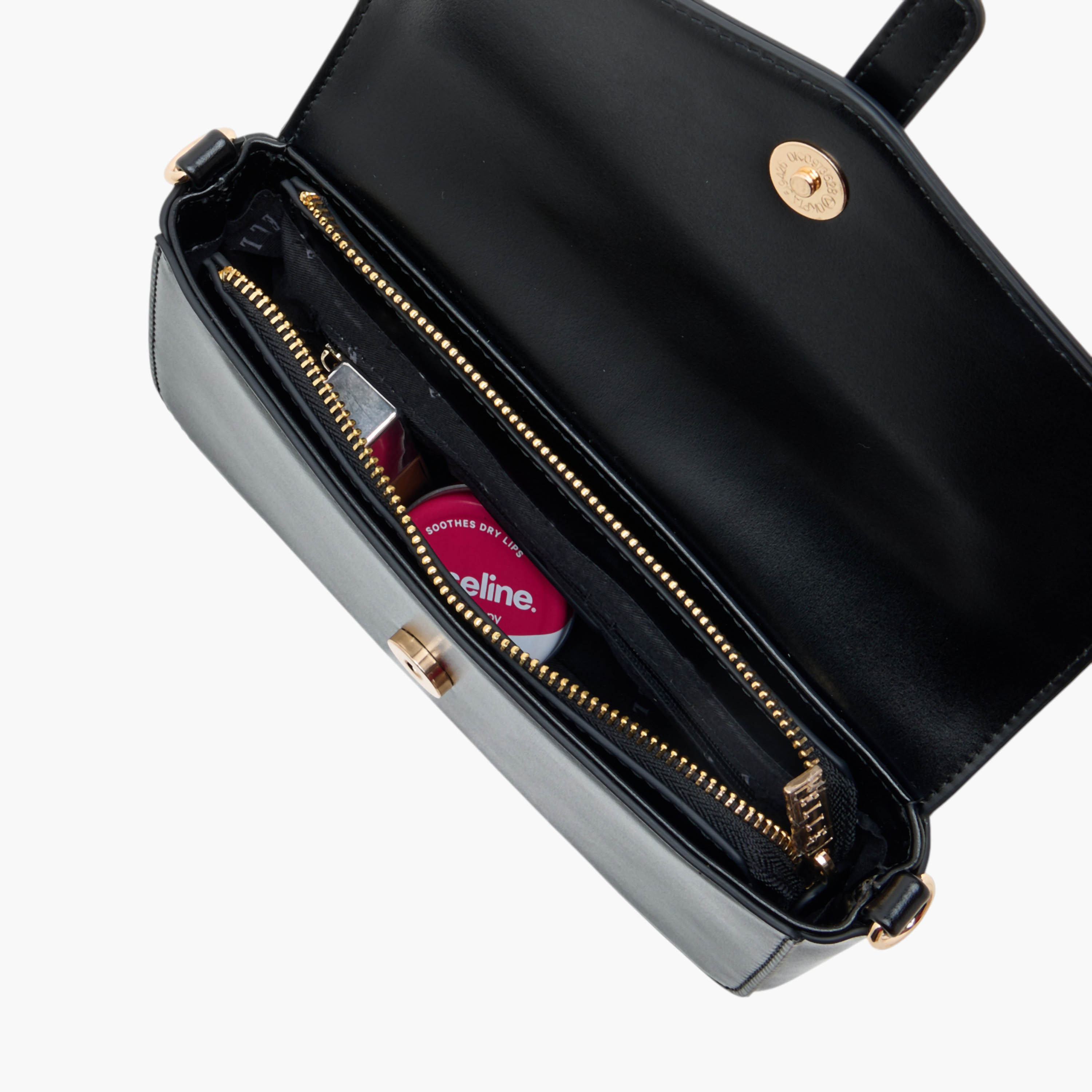 Elle Logo Accent Crossbody Bag with Chain Strap and Button Closure-women-bagsandwallets-handbags-image-8
