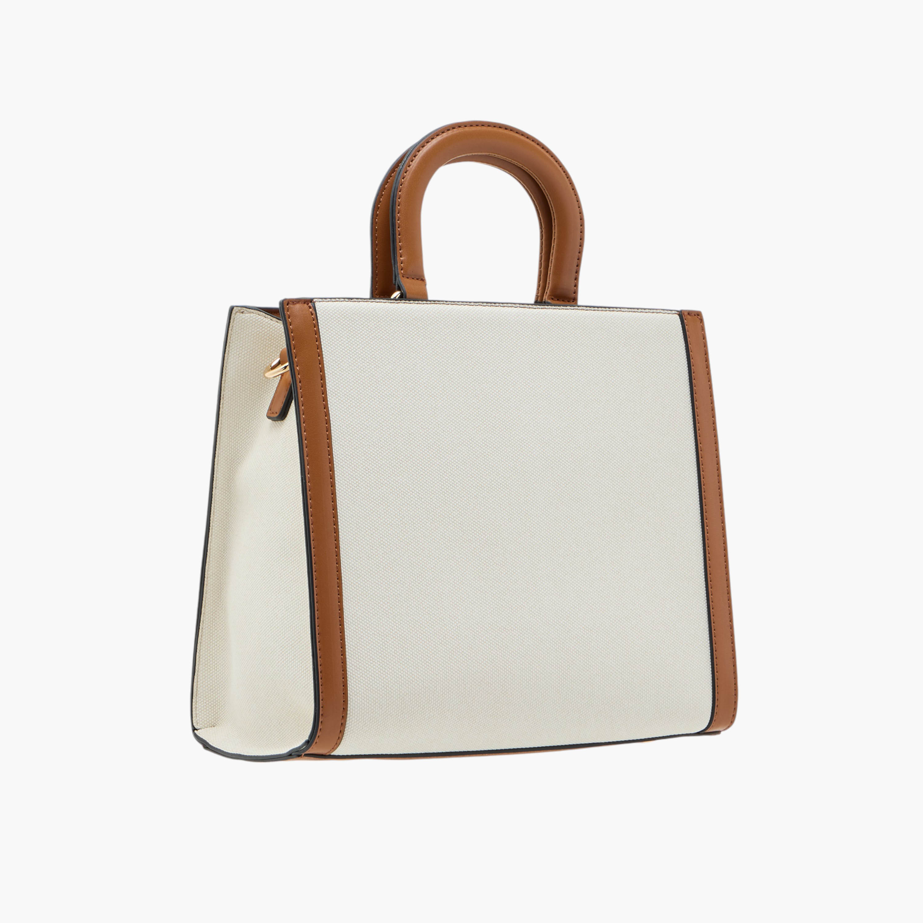 Elle Logo Detail Tote Bag with Double Handle and Zip Closure-women-bagsandwallets-handbags-image-5