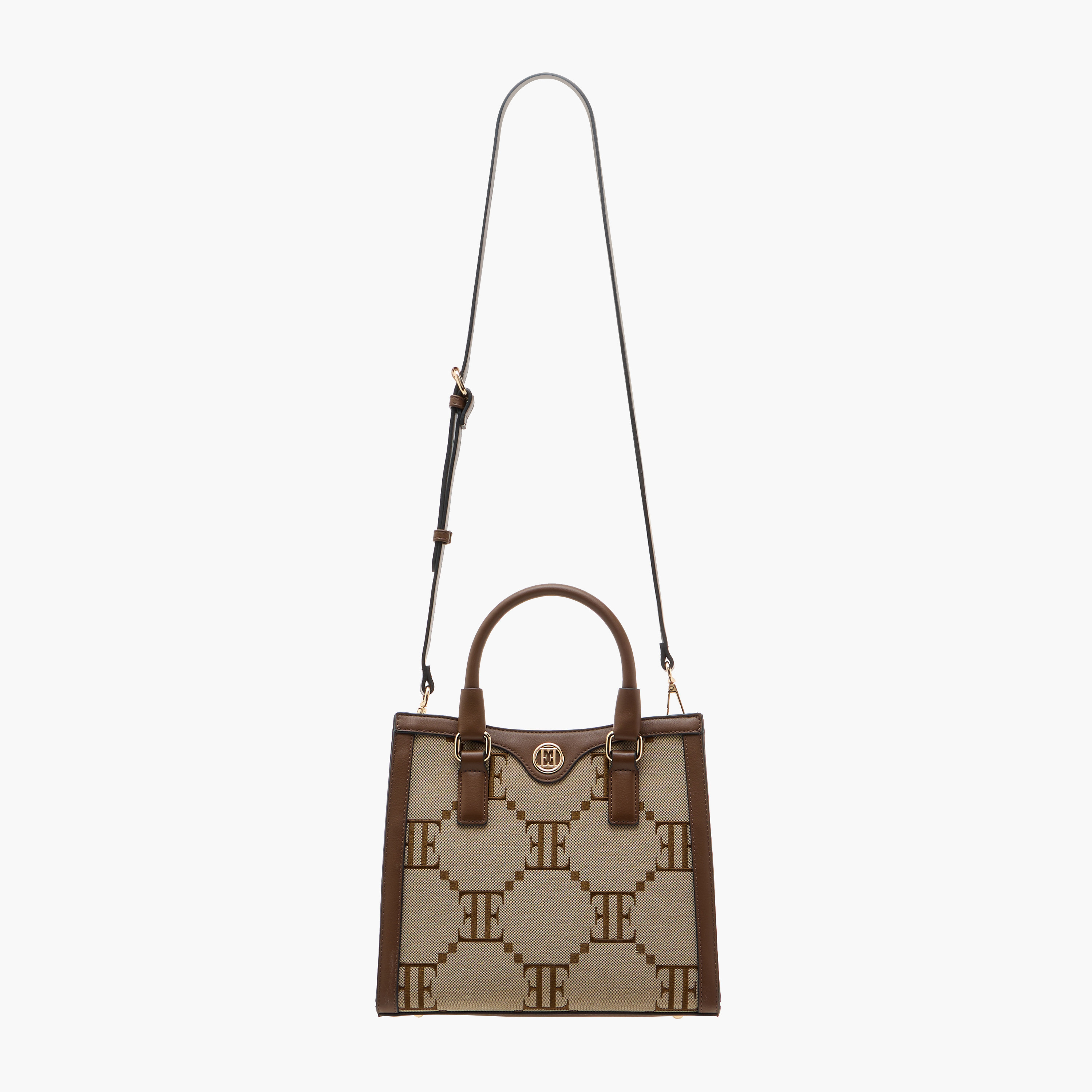 شنطة توتي بمقابض مزدوجة وسحاب إغلاق وتطريز مونوجرام من إيل-women-bagsandwallets-handbags-image-3