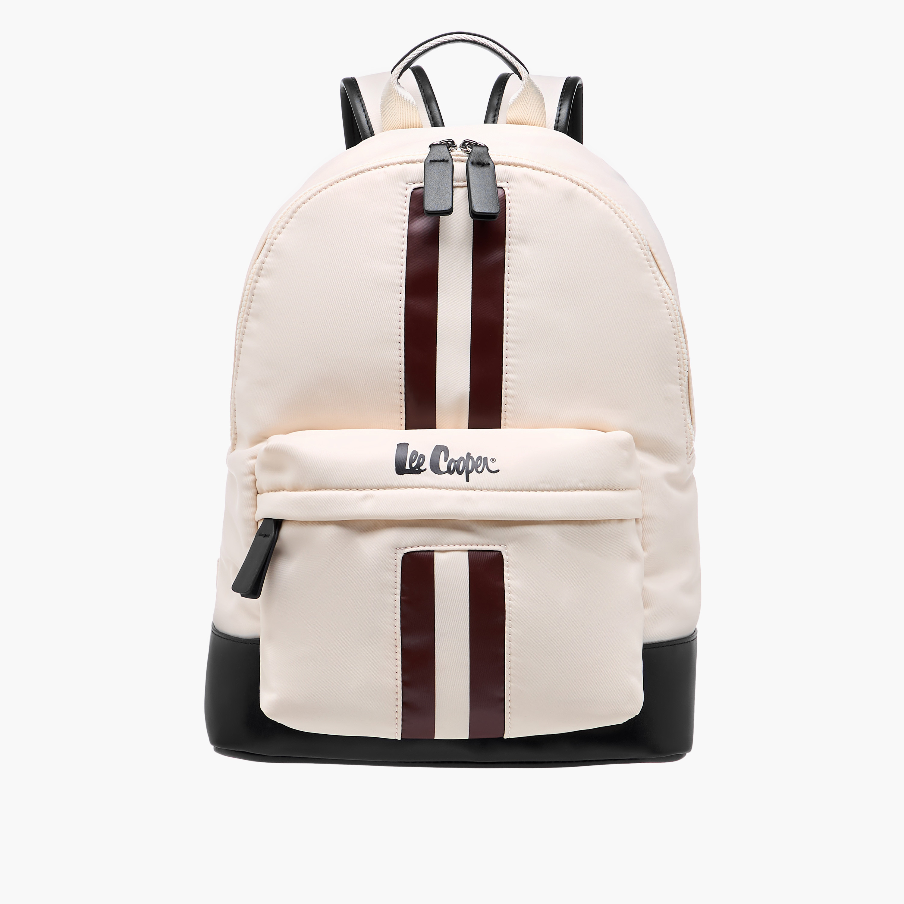 Lee Cooper Panelled Backpack with Zip Closure and Adjustable Strap - 29x15x40 cm-men-bags-image-1