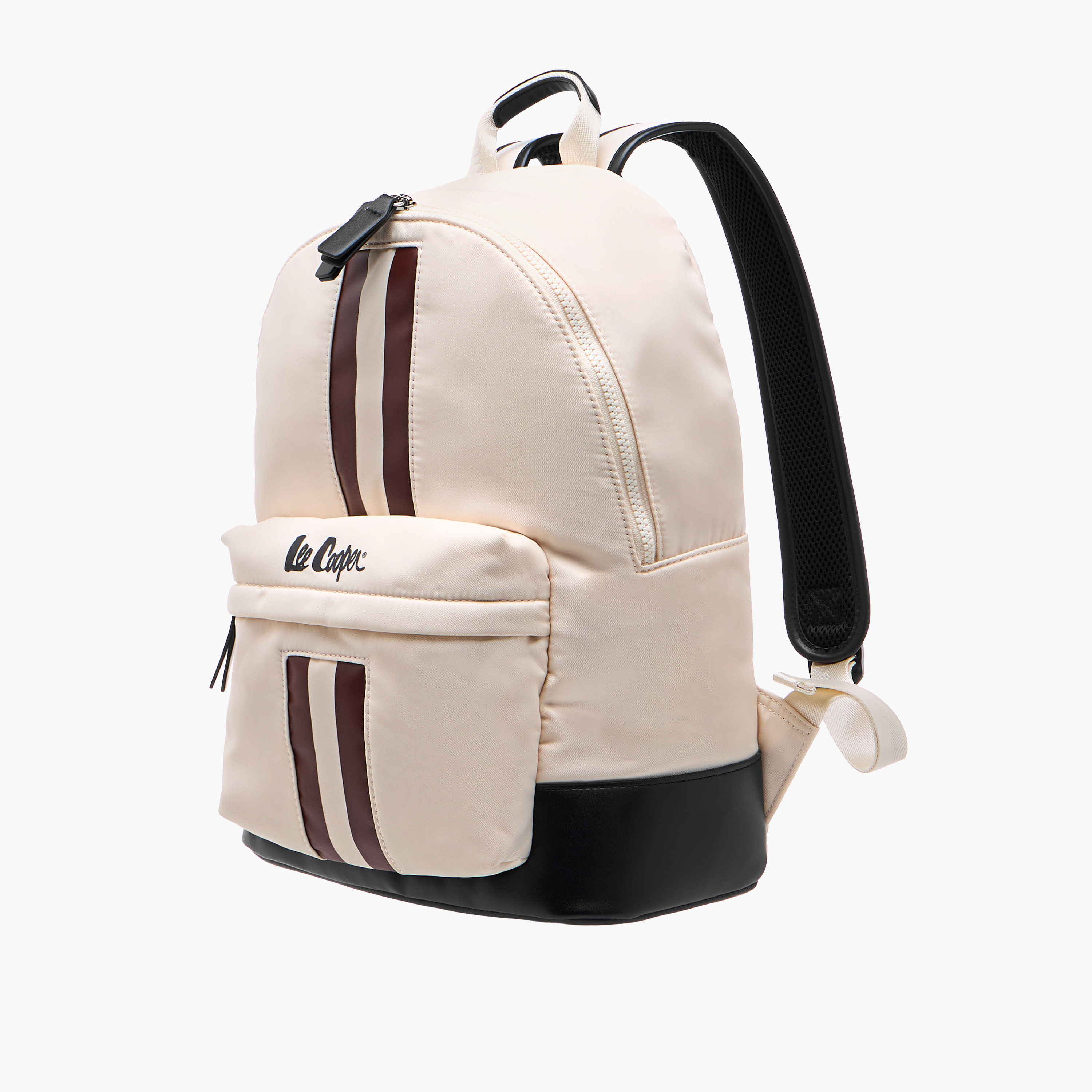 Lee Cooper Panelled Backpack with Zip Closure and Adjustable Strap - 29x15x40 cm-men-bags-image-2