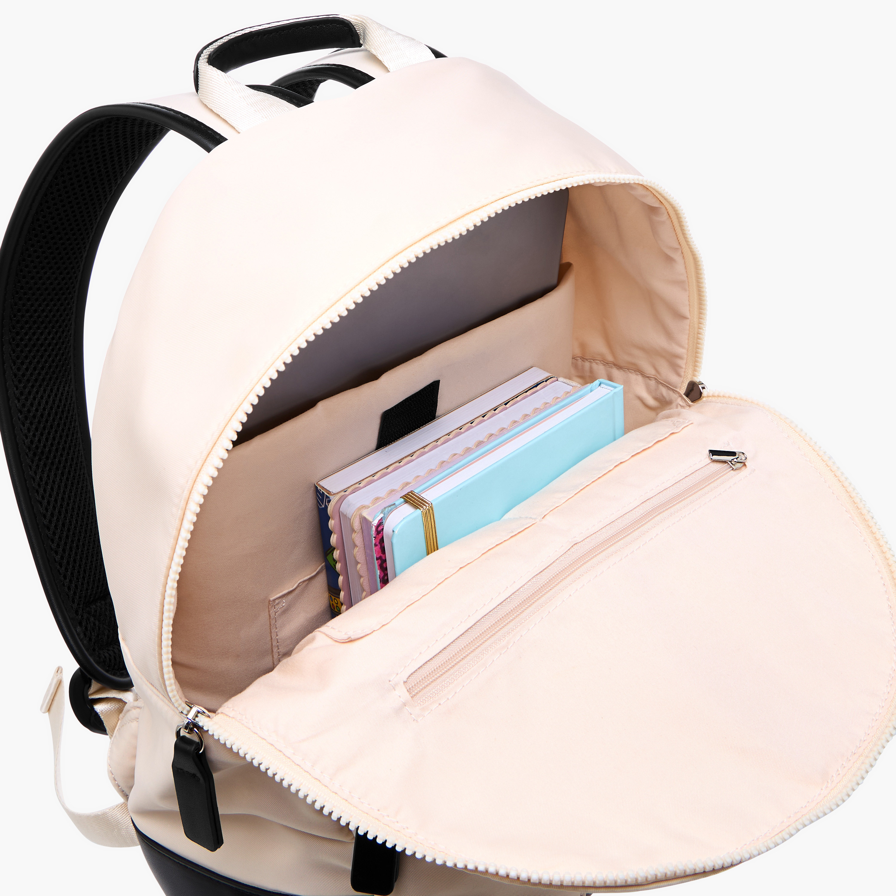 Lee Cooper Panelled Backpack with Zip Closure and Adjustable Strap - 29x15x40 cm-men-bags-image-6
