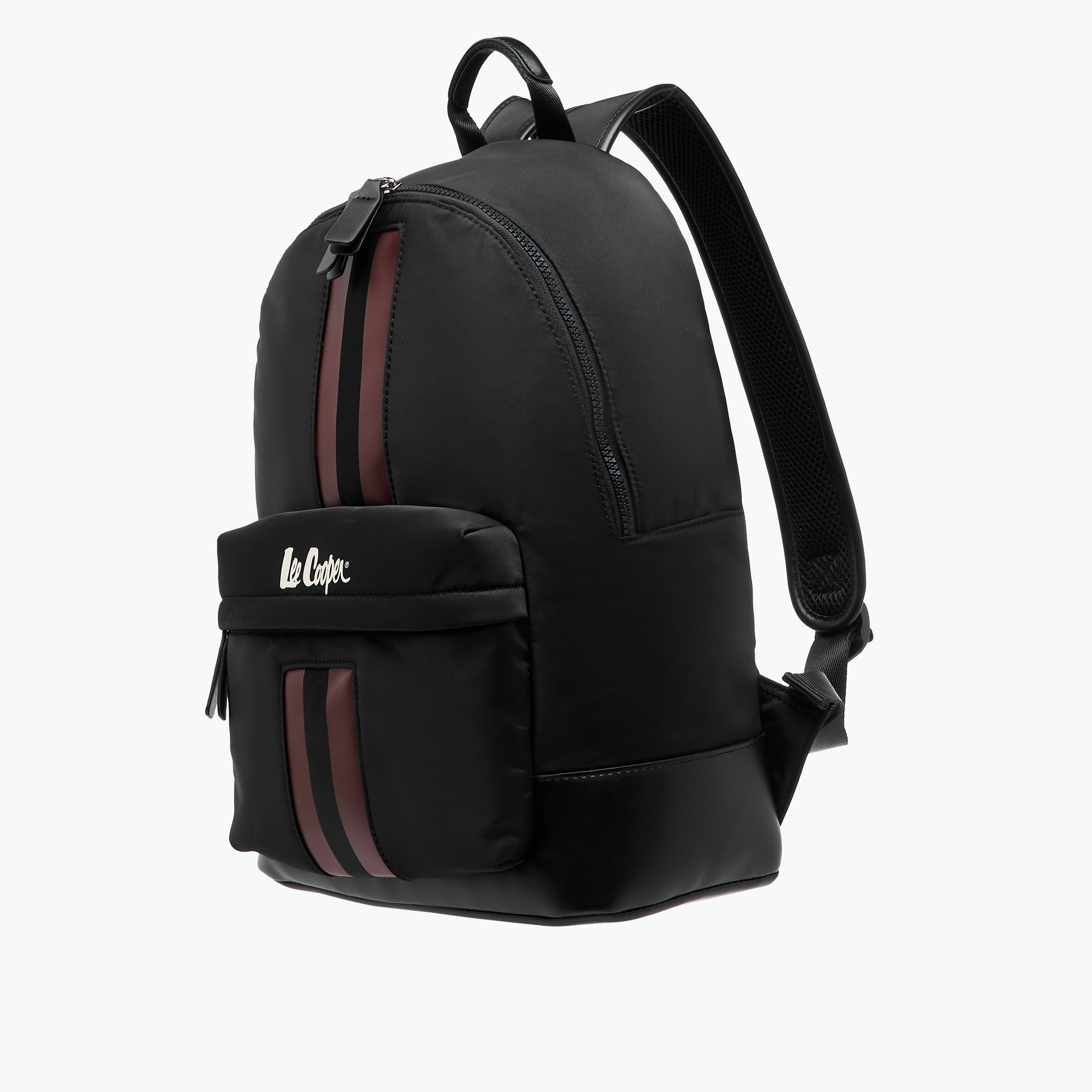 Lee Cooper Panelled Backpack with Zip Closure and Adjustable Strap - 29x15x40 cm-men-bags-image-2