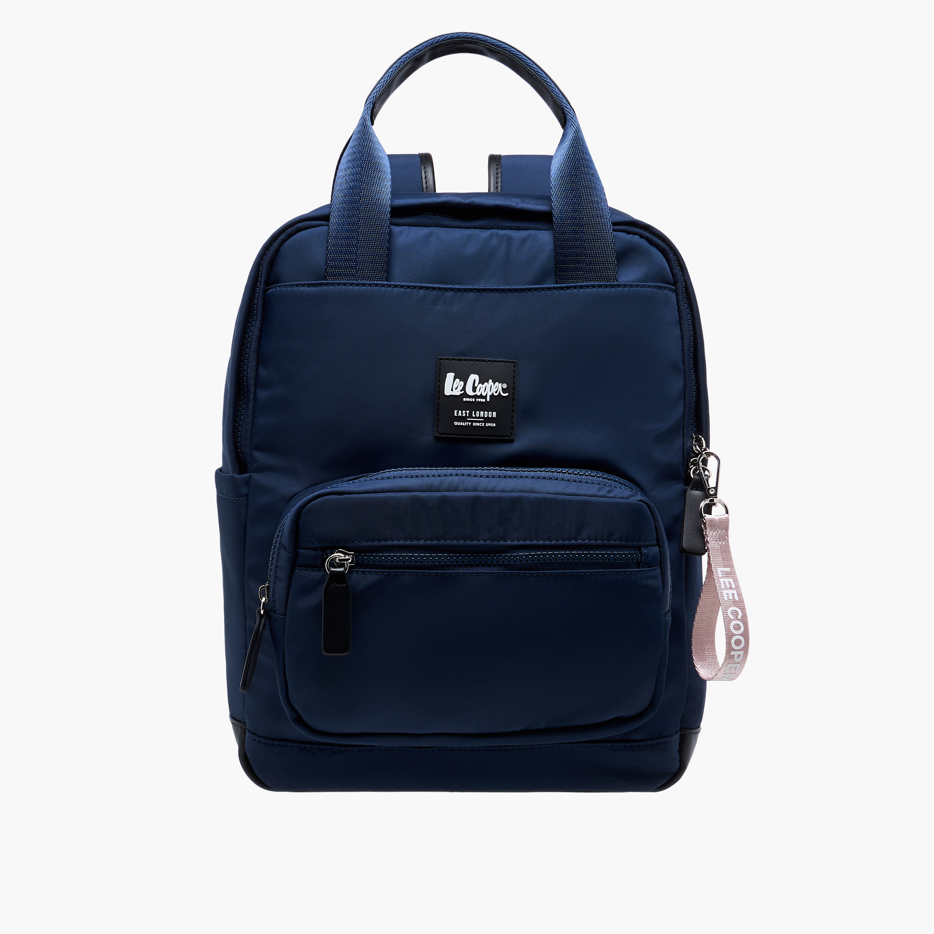 Lee Cooper Solid Backpack with Zip Closure and Adjustable Strap - 34x12x40 cm-men-bags-image-1
