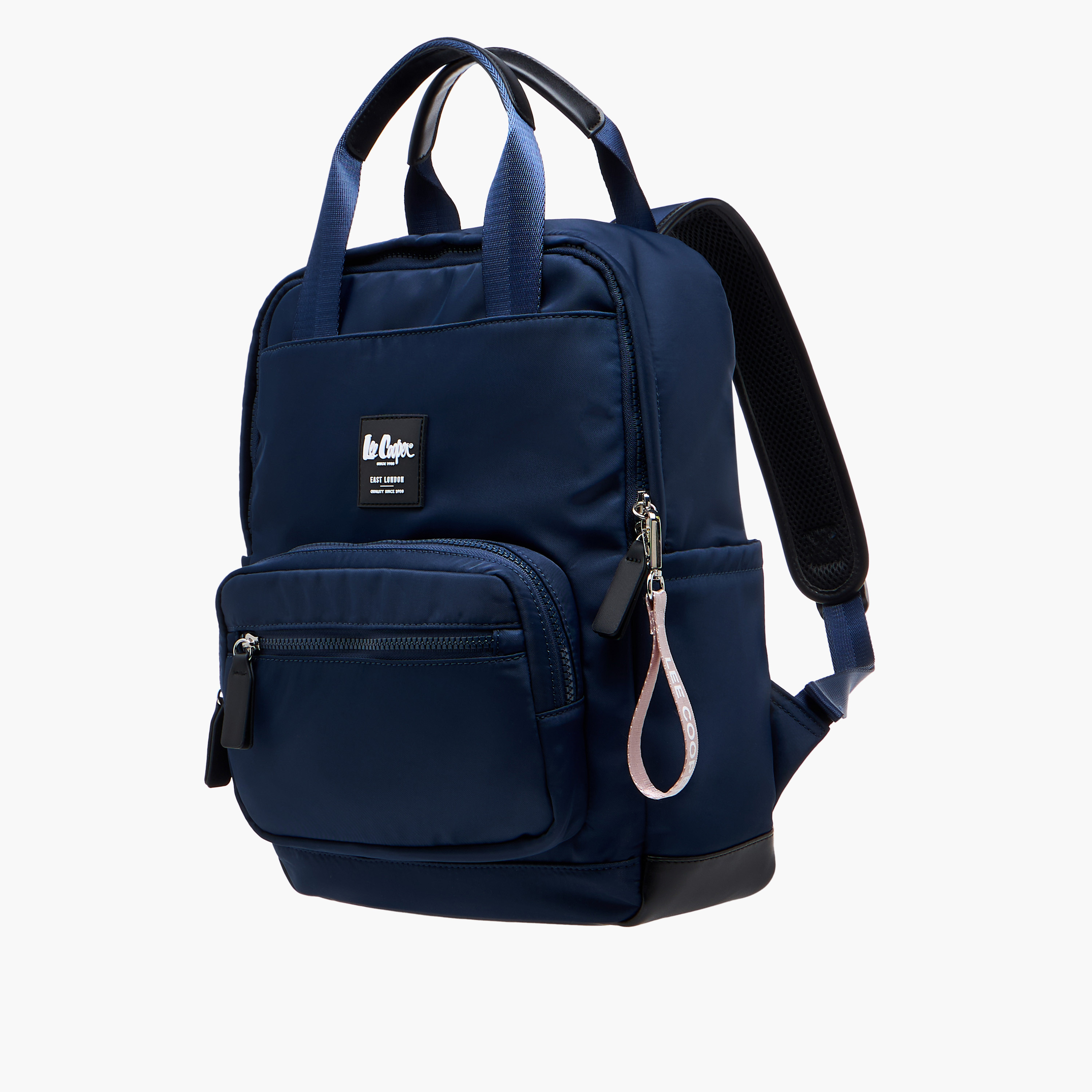 Lee Cooper Solid Backpack with Zip Closure and Adjustable Strap - 34x12x40 cm-men-bags-image-2