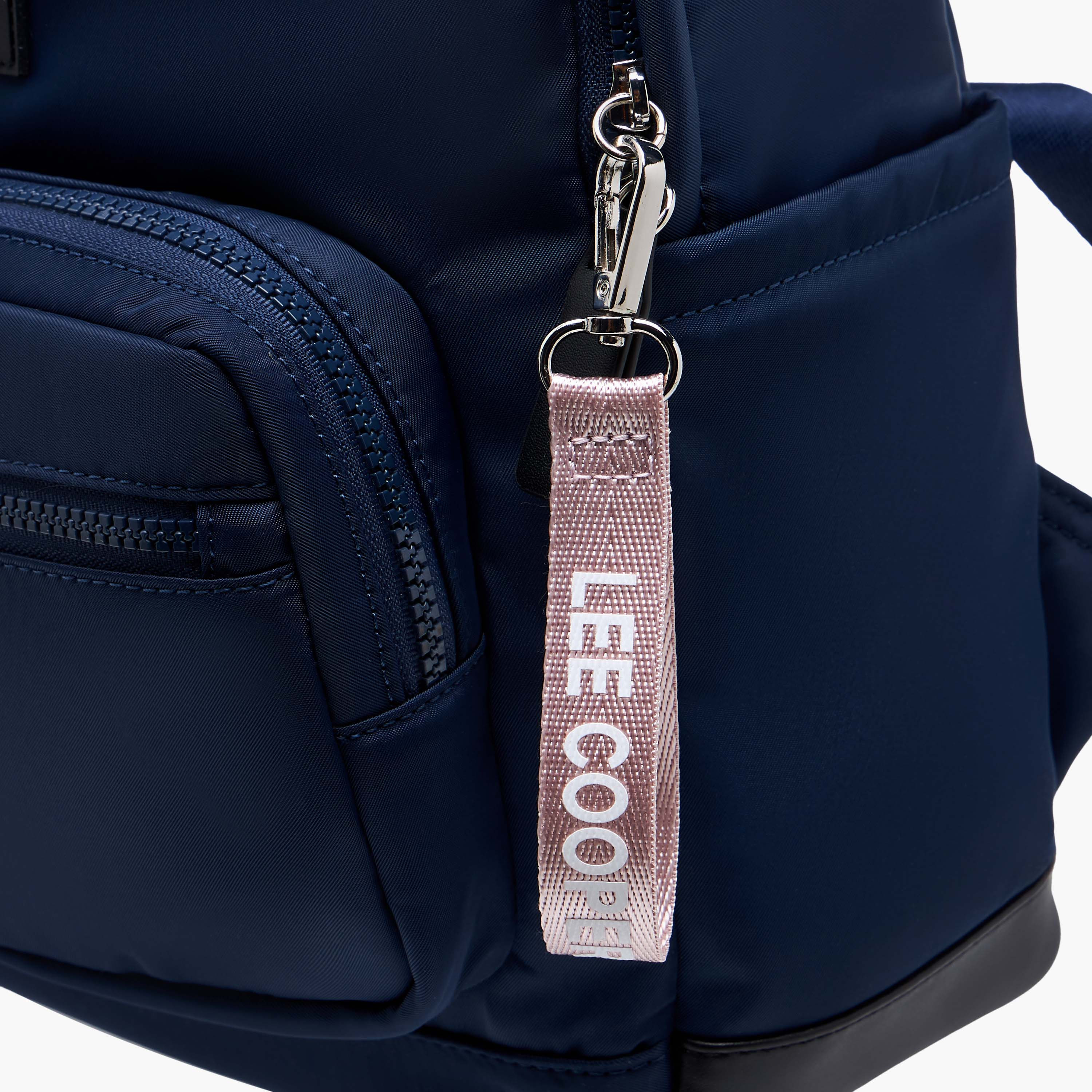 Lee Cooper Solid Backpack with Zip Closure and Adjustable Strap - 34x12x40 cm-men-bags-image-5