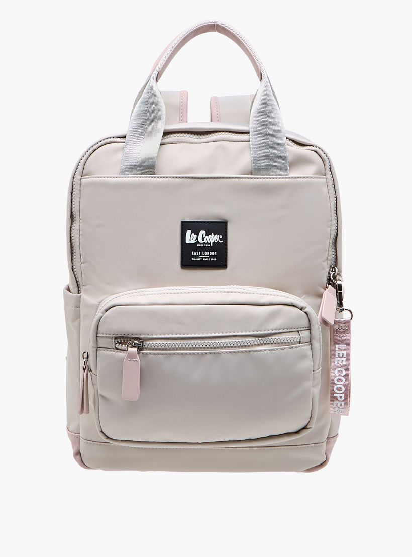 شنطة ظهر سادة بحزام قابل للتعديل وسحاب إغلاق من لي كوبر - 34x12x40 سم-women-bagsandwallets-backpacks-image-1