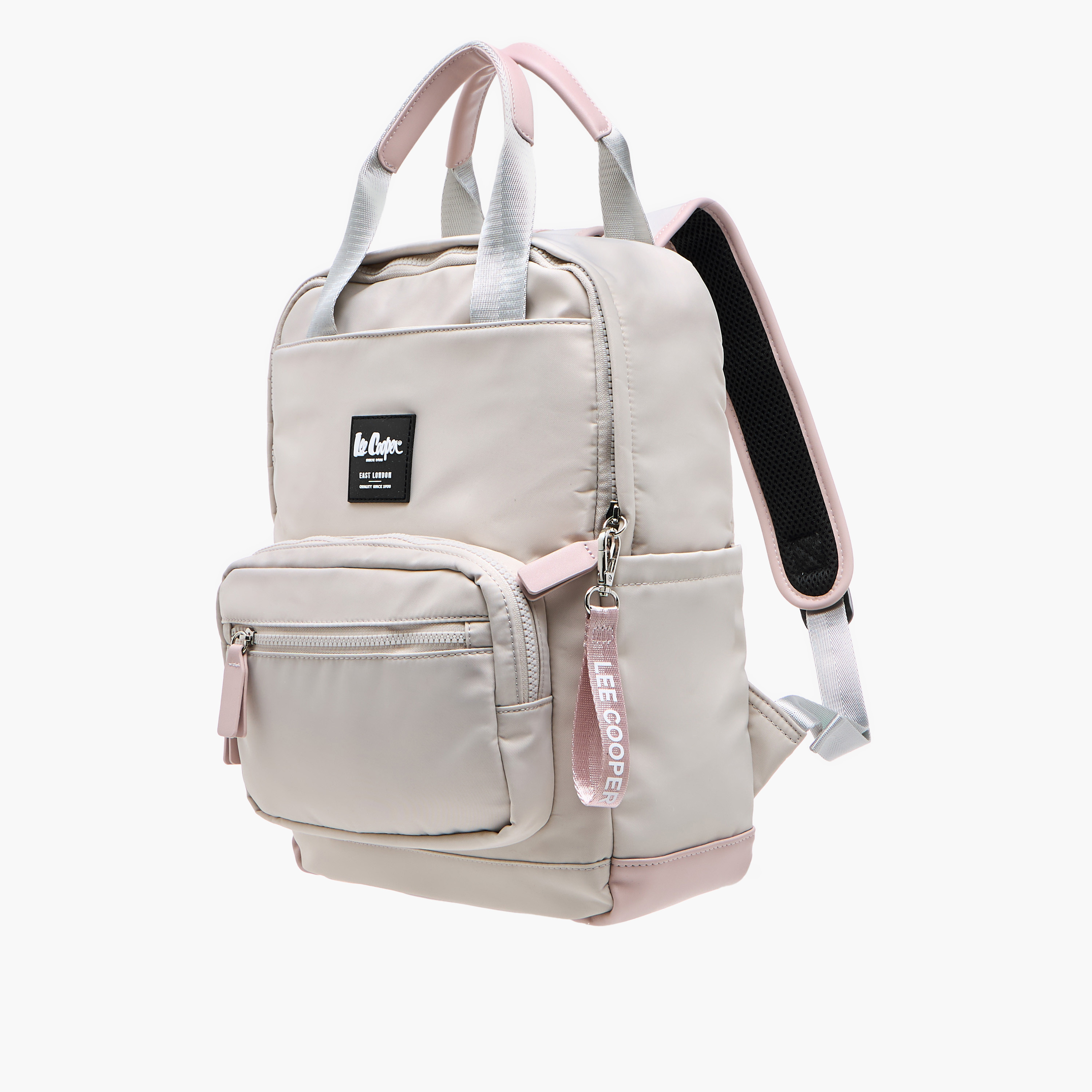 شنطة ظهر سادة بحزام قابل للتعديل وسحاب إغلاق من لي كوبر - 34x12x40 سم-women-bagsandwallets-backpacks-image-2