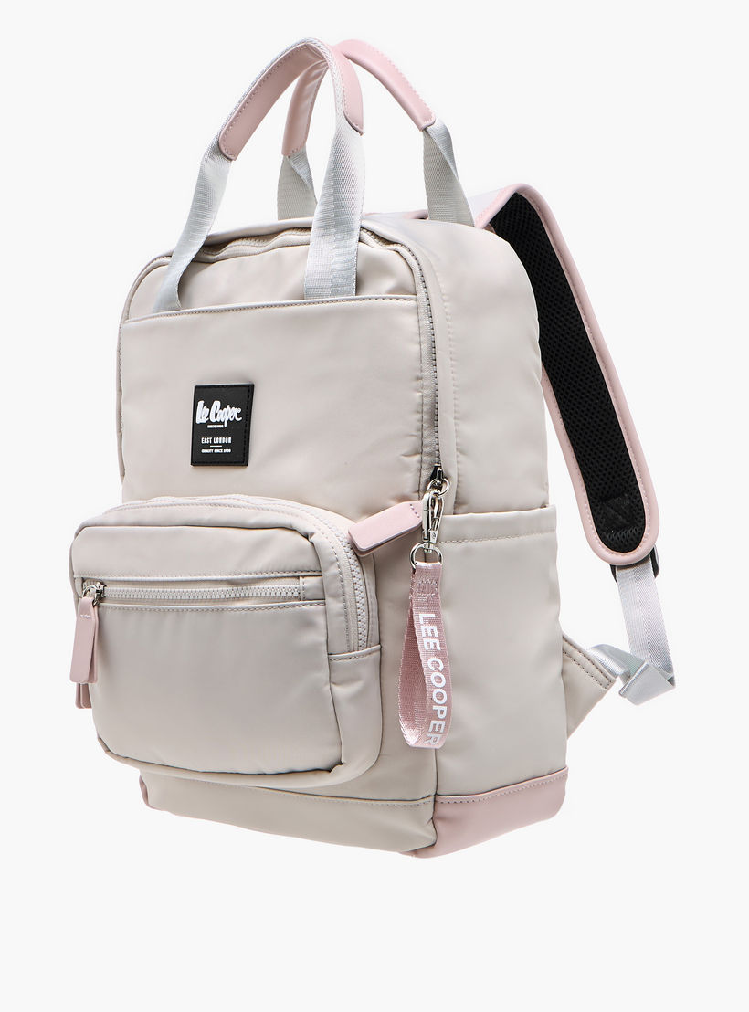 شنطة ظهر سادة بحزام قابل للتعديل وسحاب إغلاق من لي كوبر - 34x12x40 سم-women-bagsandwallets-backpacks-image-2