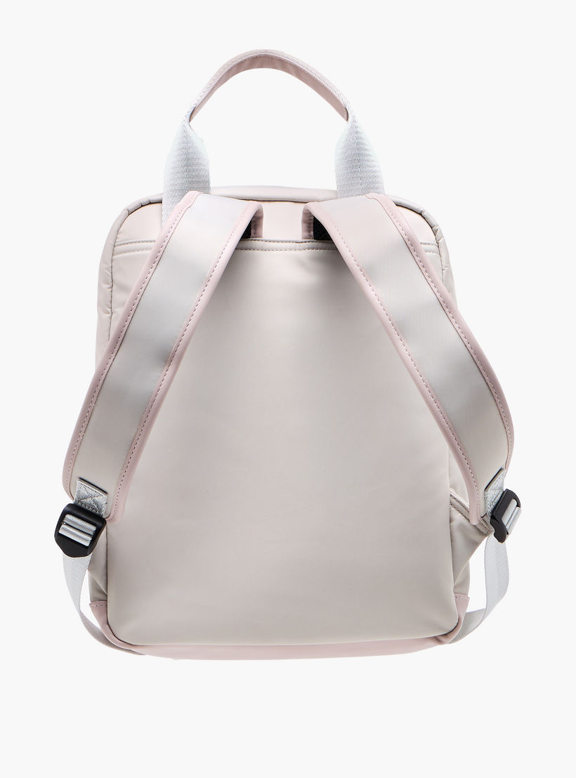 شنطة ظهر سادة بحزام قابل للتعديل وسحاب إغلاق من لي كوبر - 34x12x40 سم-women-bagsandwallets-backpacks-image-3