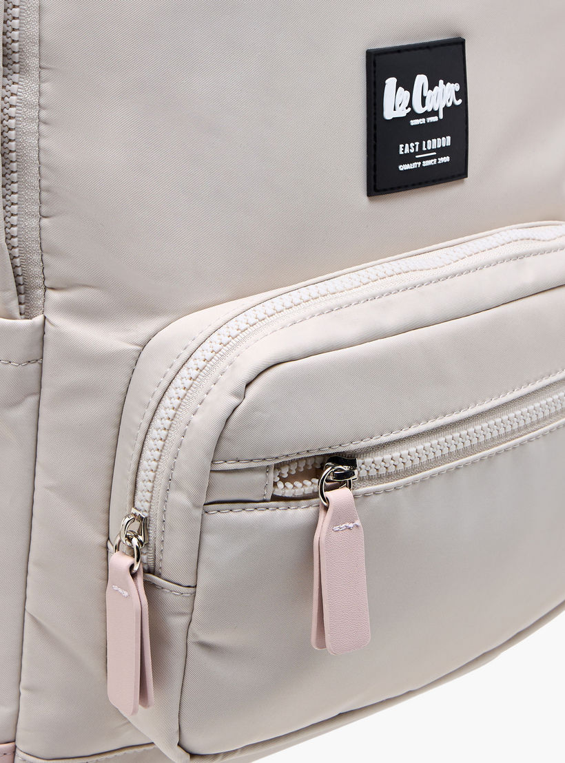شنطة ظهر سادة بحزام قابل للتعديل وسحاب إغلاق من لي كوبر - 34x12x40 سم-women-bagsandwallets-backpacks-image-4