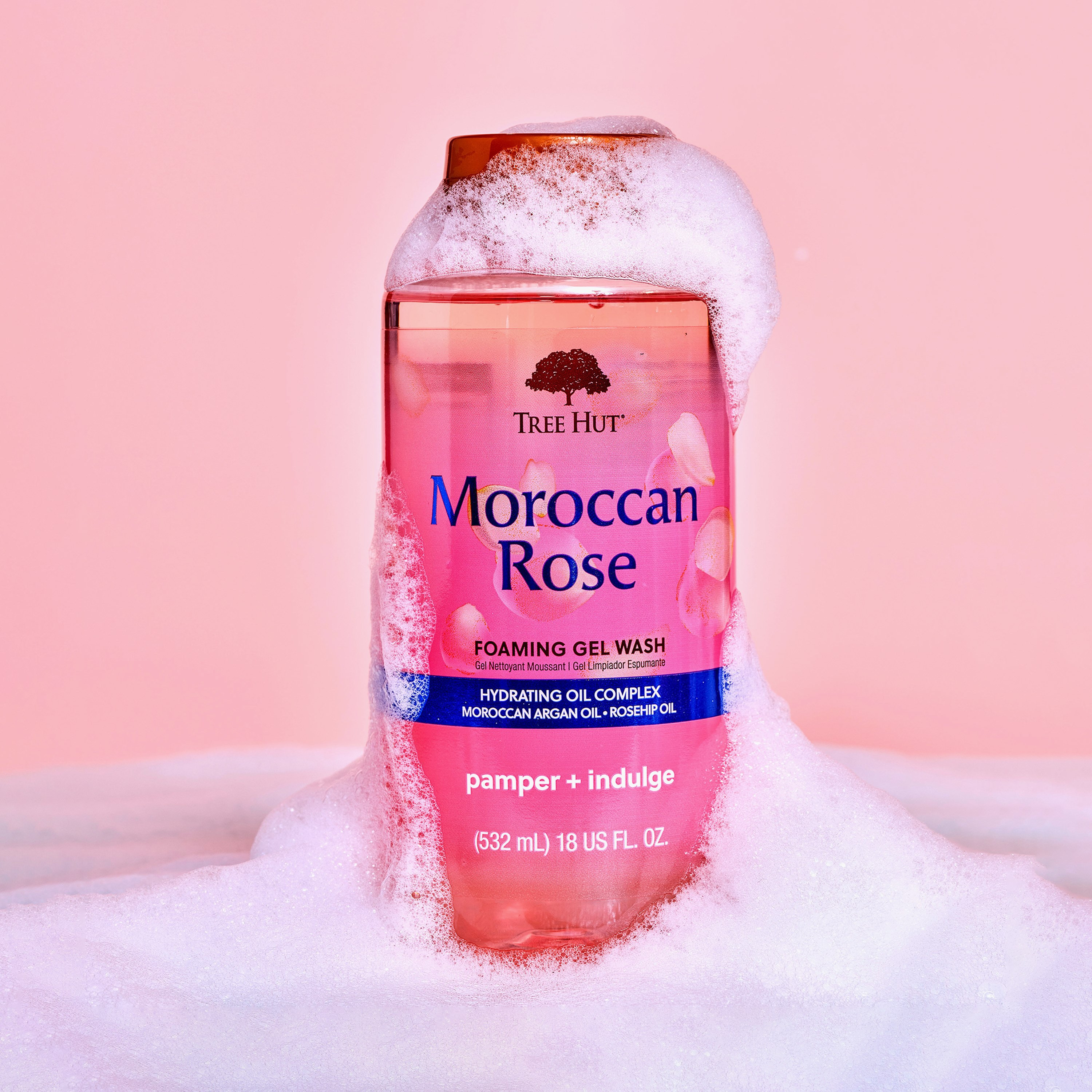 غسول جل رغوي برائحة الورد المغربي من تري هت، 532 مل-beautyandpersonalcare-bathandbody-bathandshower-bodywash-image-1