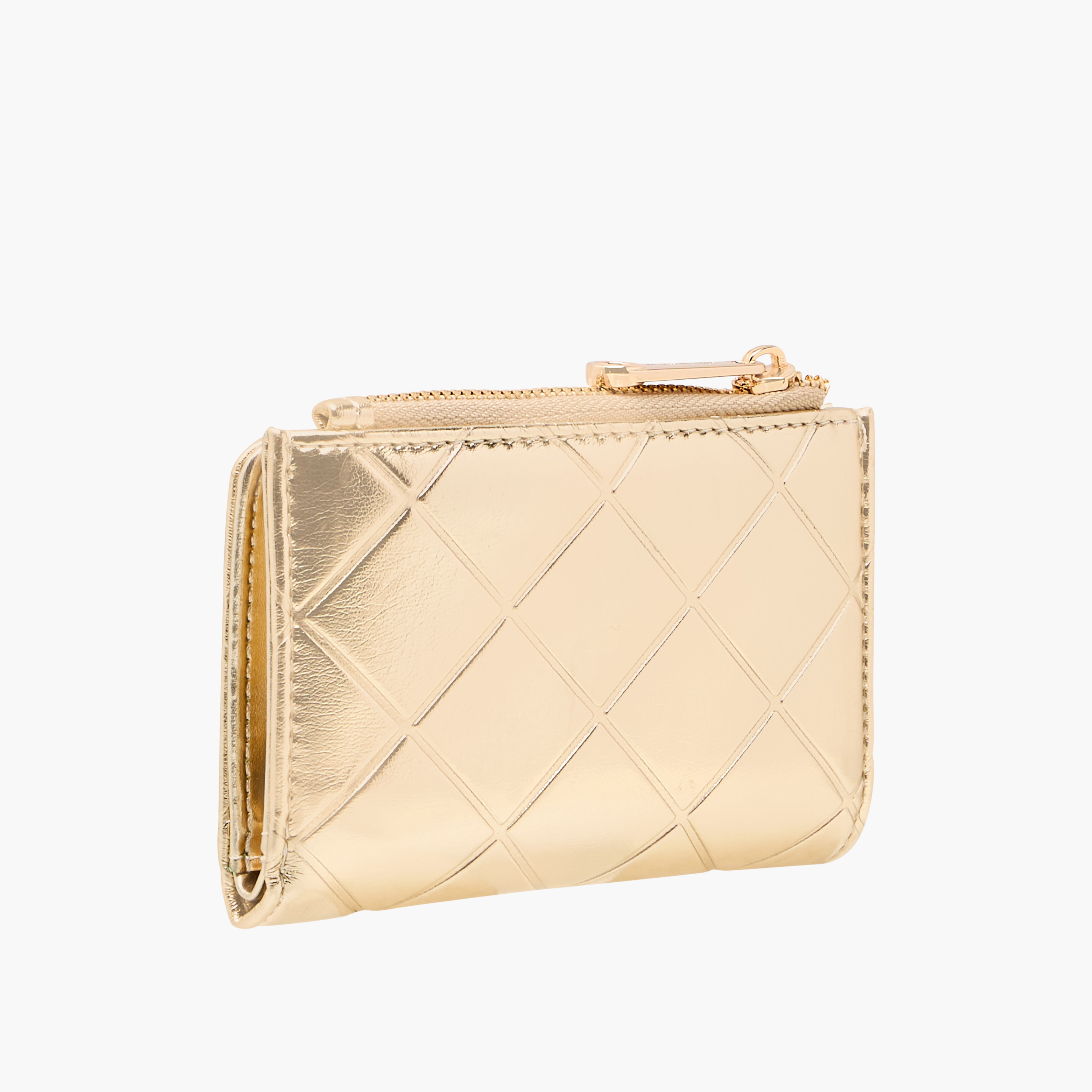 Celeste Quilted Bi-Fold Wallet with Zip Closure-women-bagsandwallets-wallets-image-2