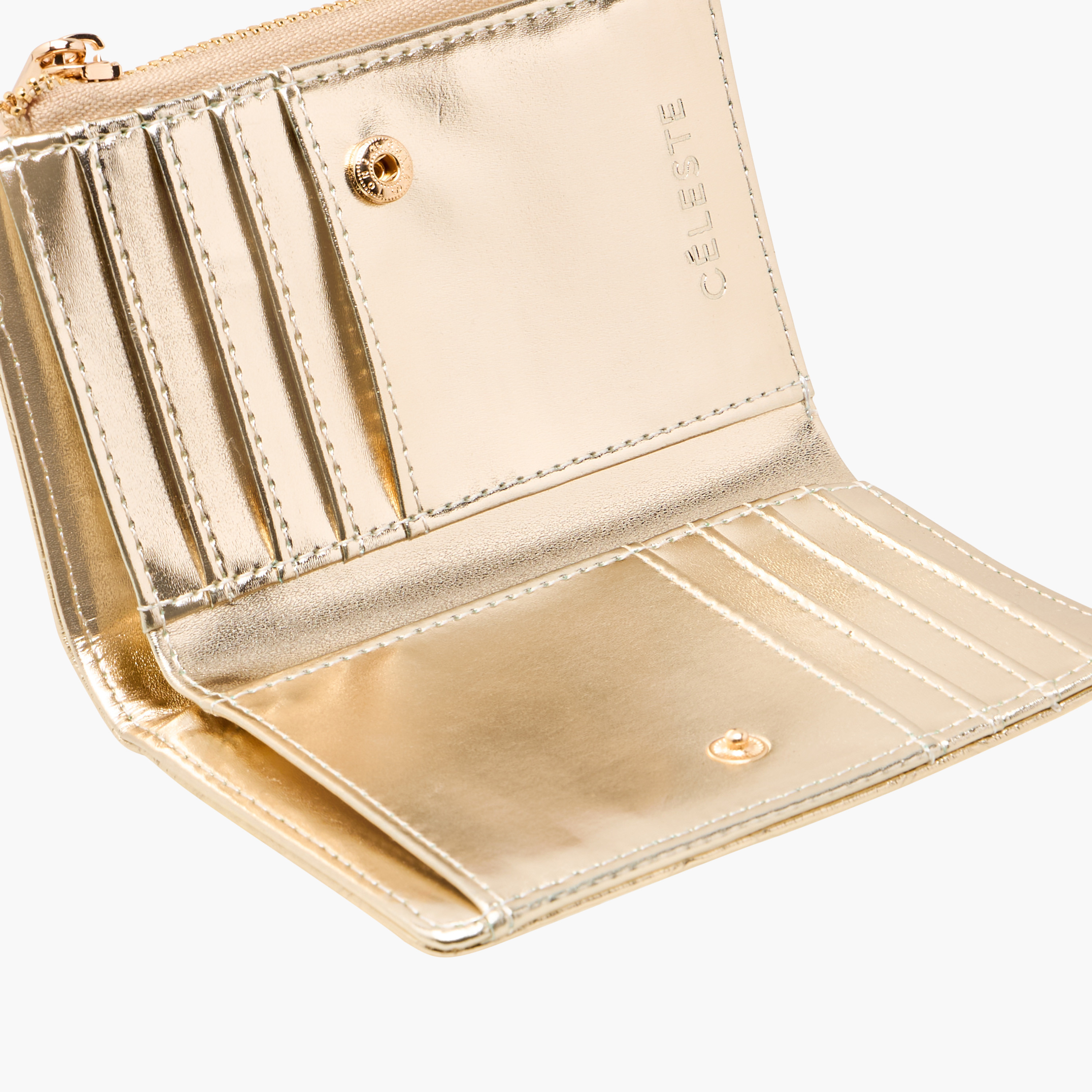 Celeste Quilted Bi-Fold Wallet with Zip Closure-women-bagsandwallets-wallets-image-5