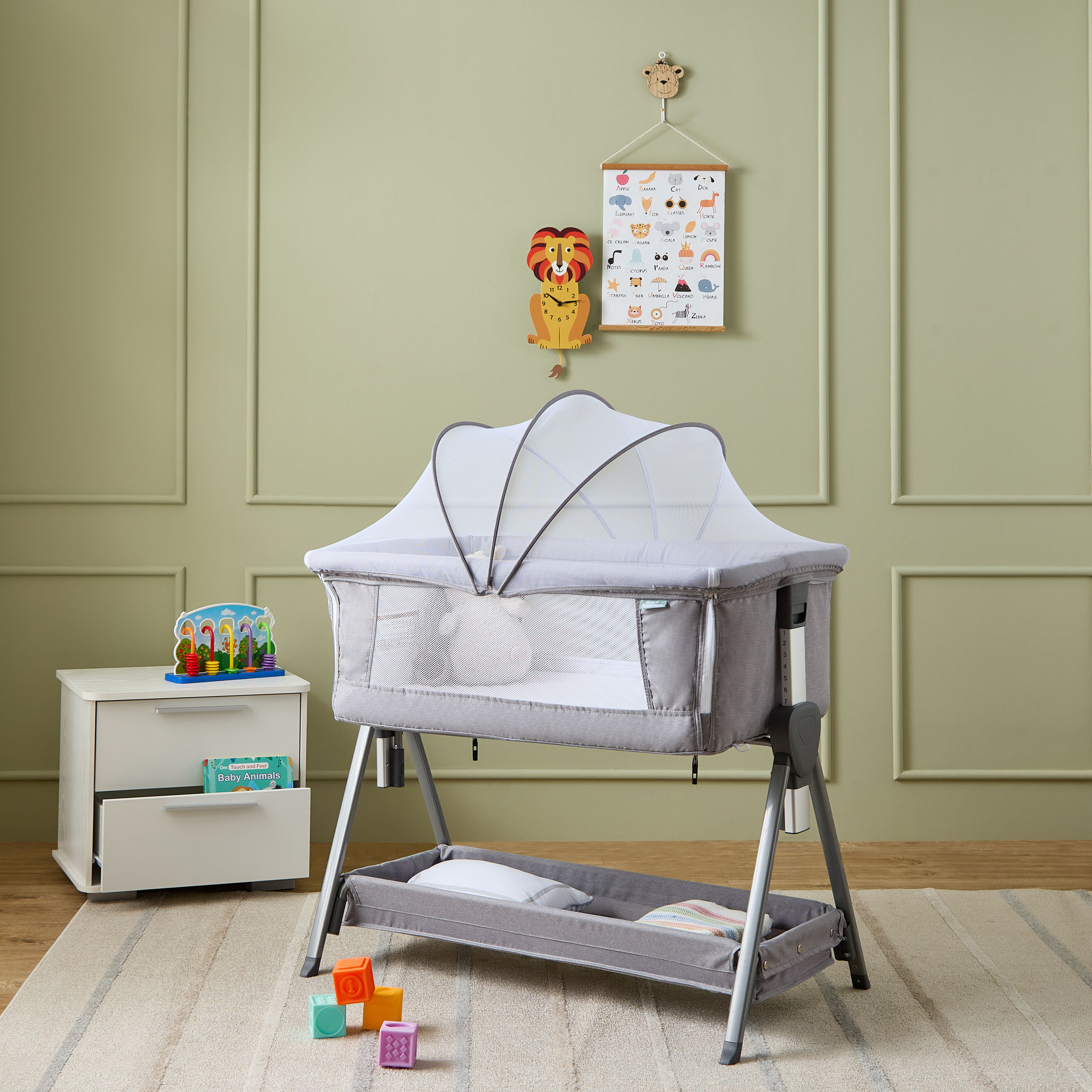 Little Bloomers Side Bed Bassinet with Mosquito Net-baby-nursery-furniture-cribsandbeds-bassinets-image-12
