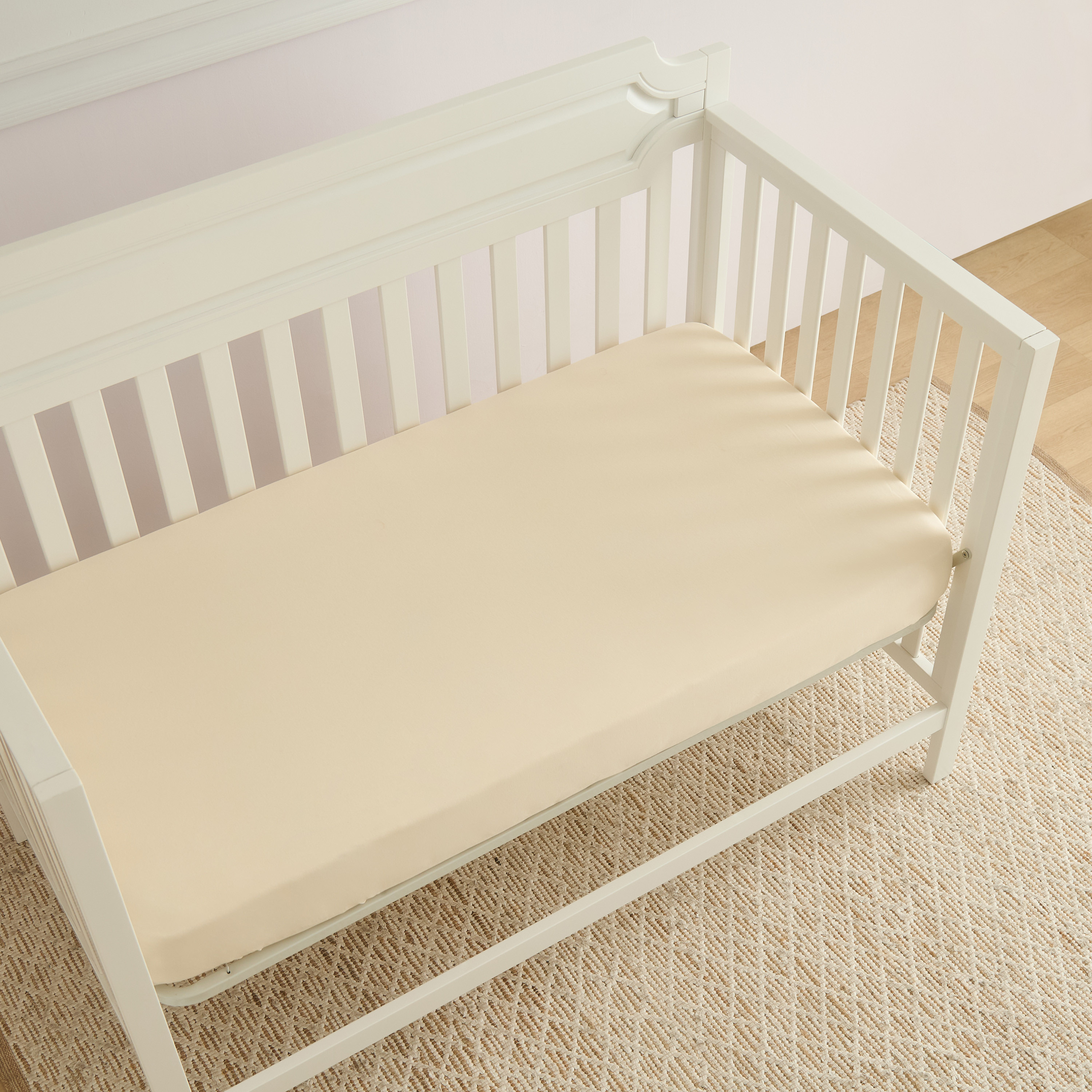 Juniors Solid Fitted Sheet - 70x130x20 cm-baby-nursery-babybedding-image-2