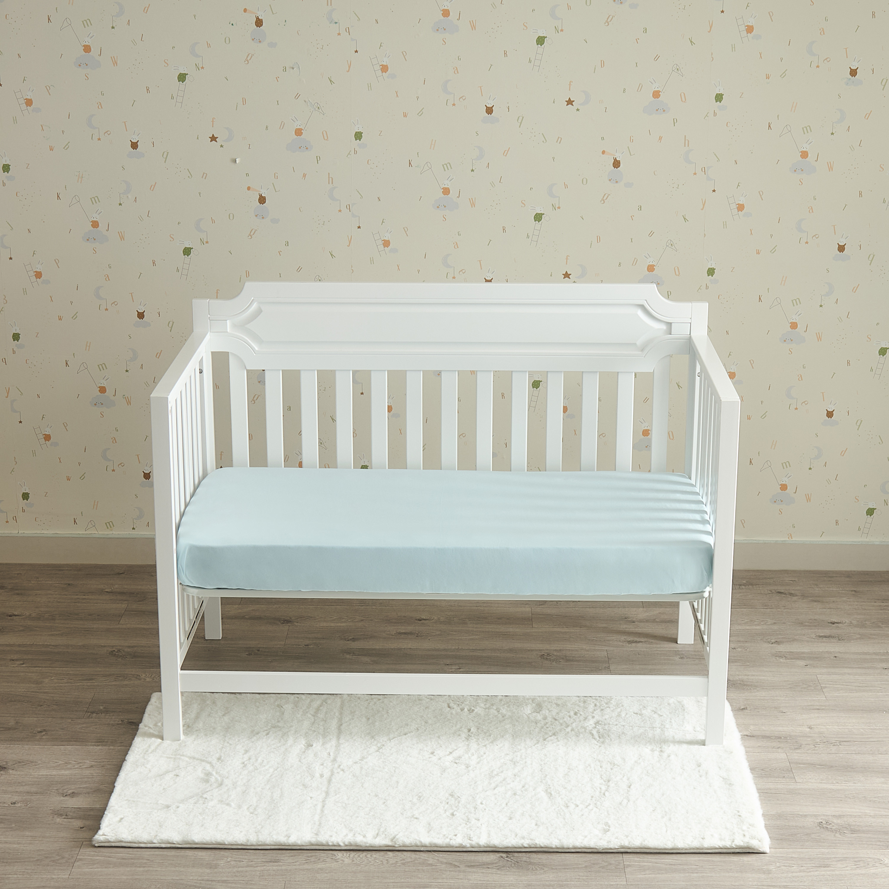 Juniors Solid Fitted Sheet - 70x130x20 cm-baby-nursery-babybedding-image-1