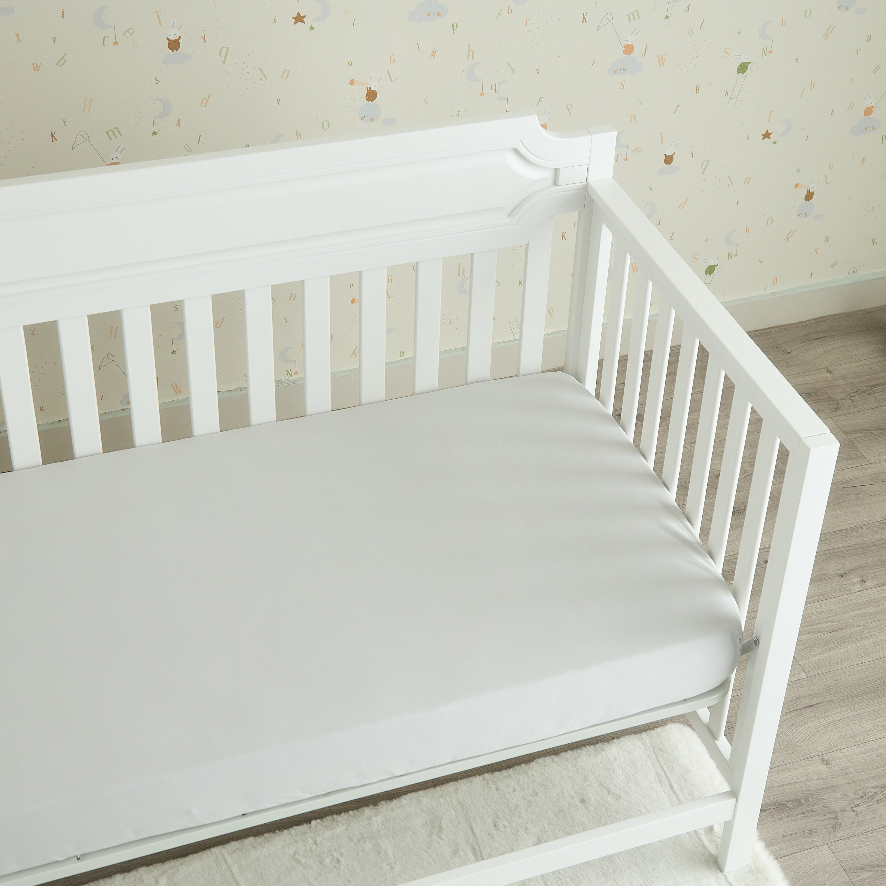Juniors Solid Fitted Sheet - 70x130x20 cm-baby-nursery-babybedding-image-2