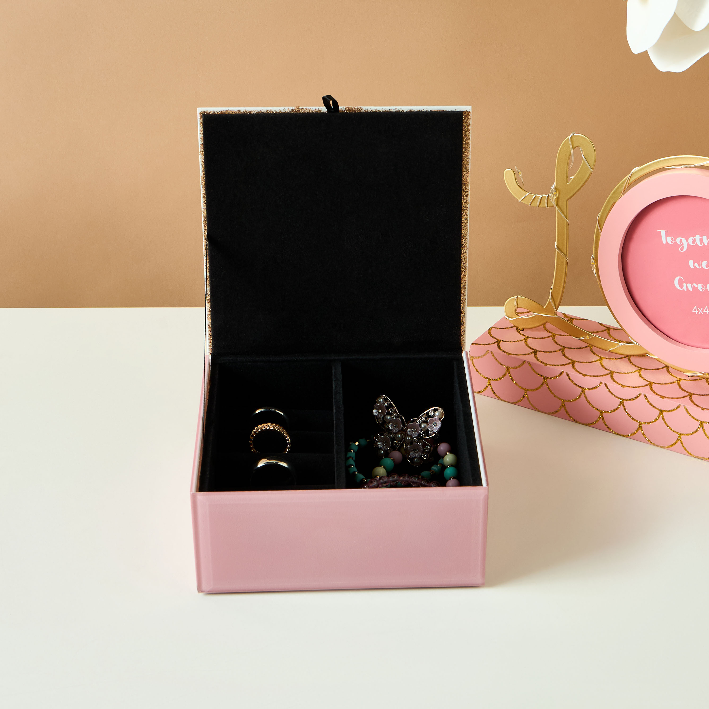 Mermaid Collection Glass Jewellery Box - 14x14x7 cms-women-watchesandjewellery-jewellery-storage-image-1