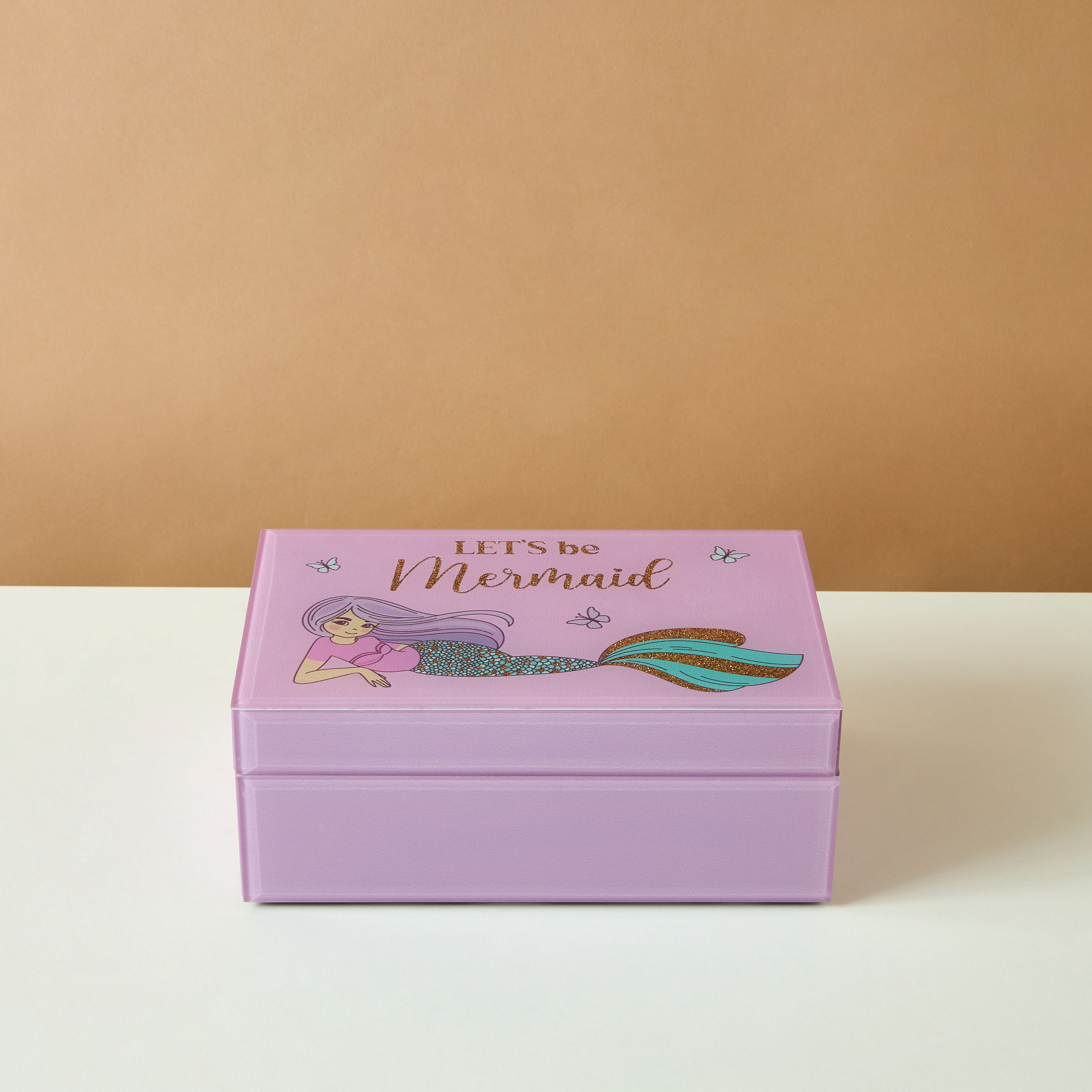 Mermaid Glass Jewellery Box - 20x13x8 cm-women-watchesandjewellery-jewellery-storage-image-2