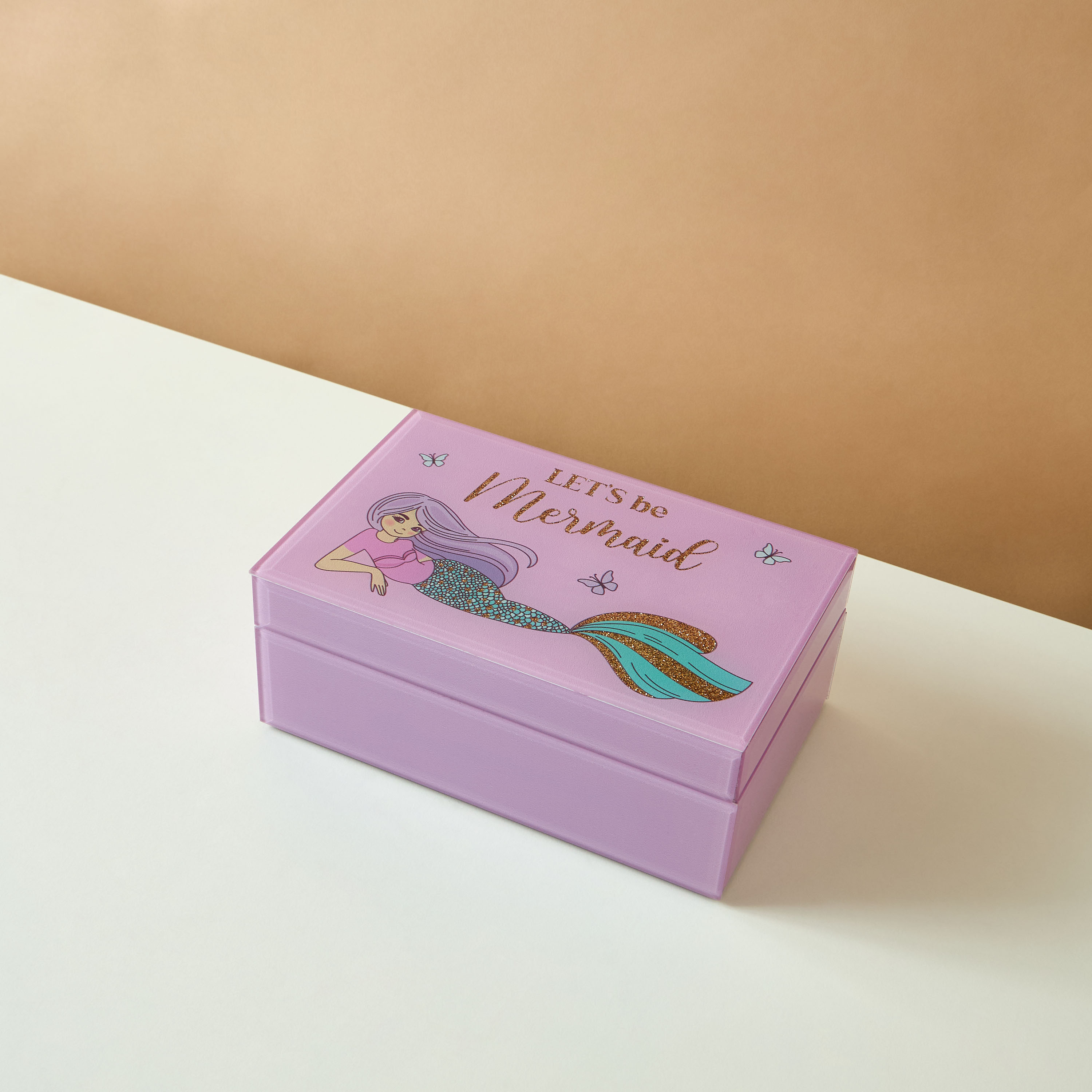 Mermaid Glass Jewellery Box - 20x13x8 cm-women-watchesandjewellery-jewellery-storage-image-3